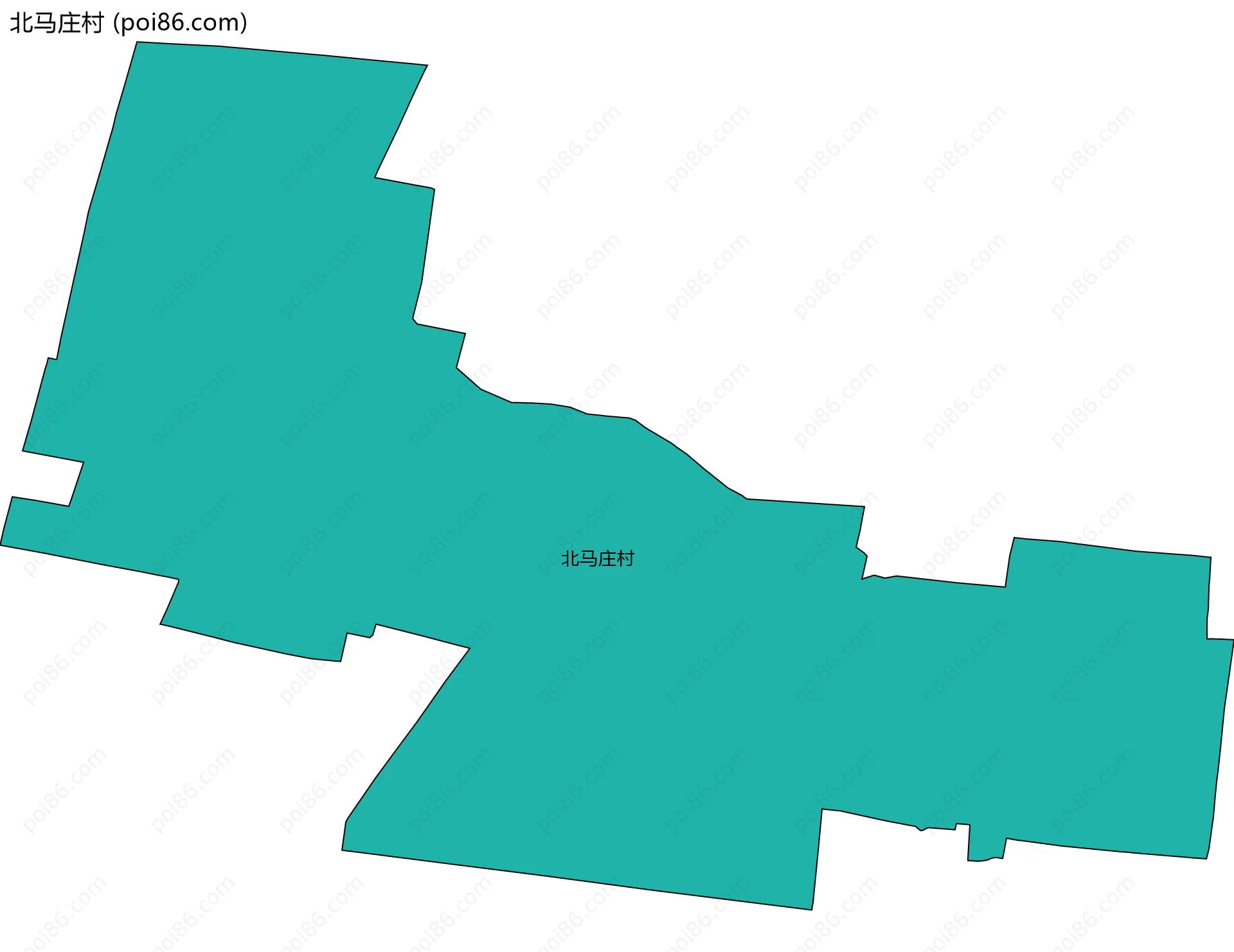 北马庄村边界地图