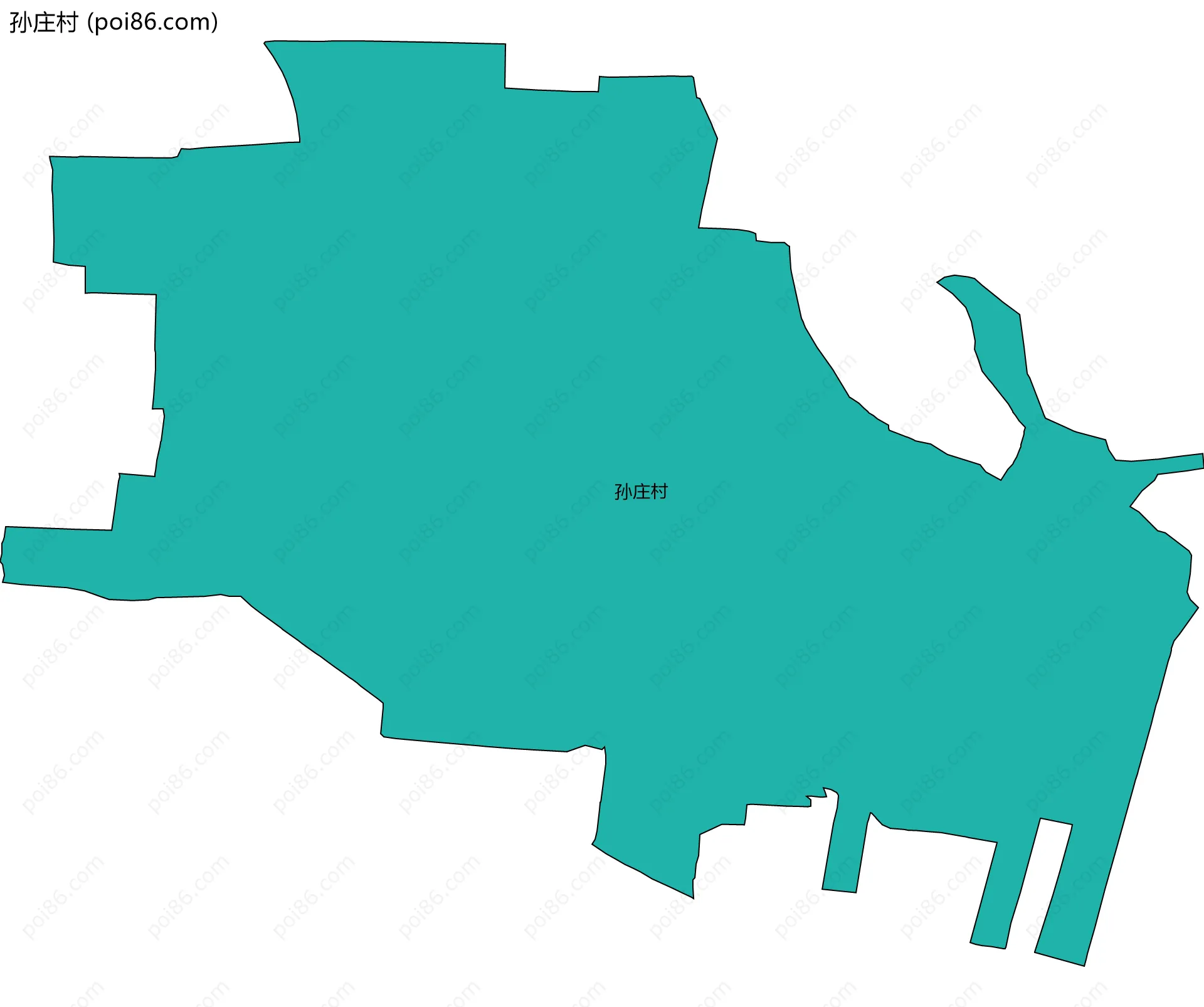 孙庄村边界地图