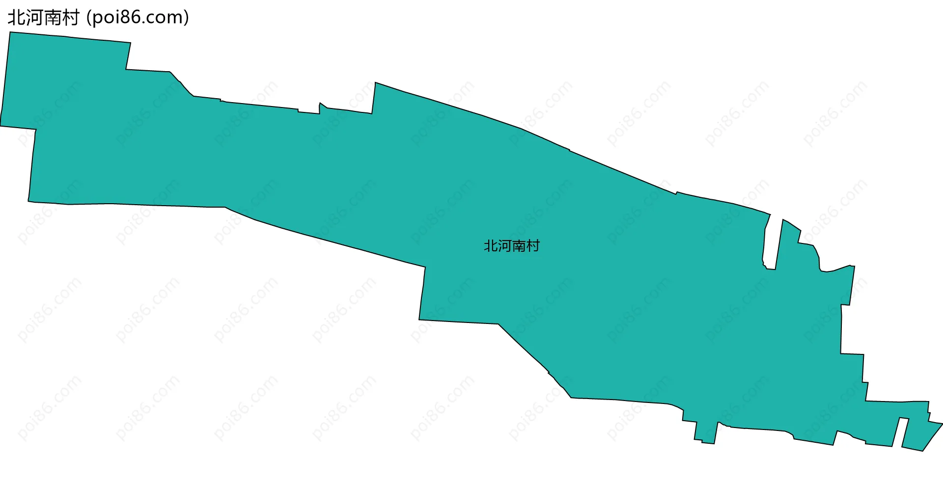 北河南村边界地图