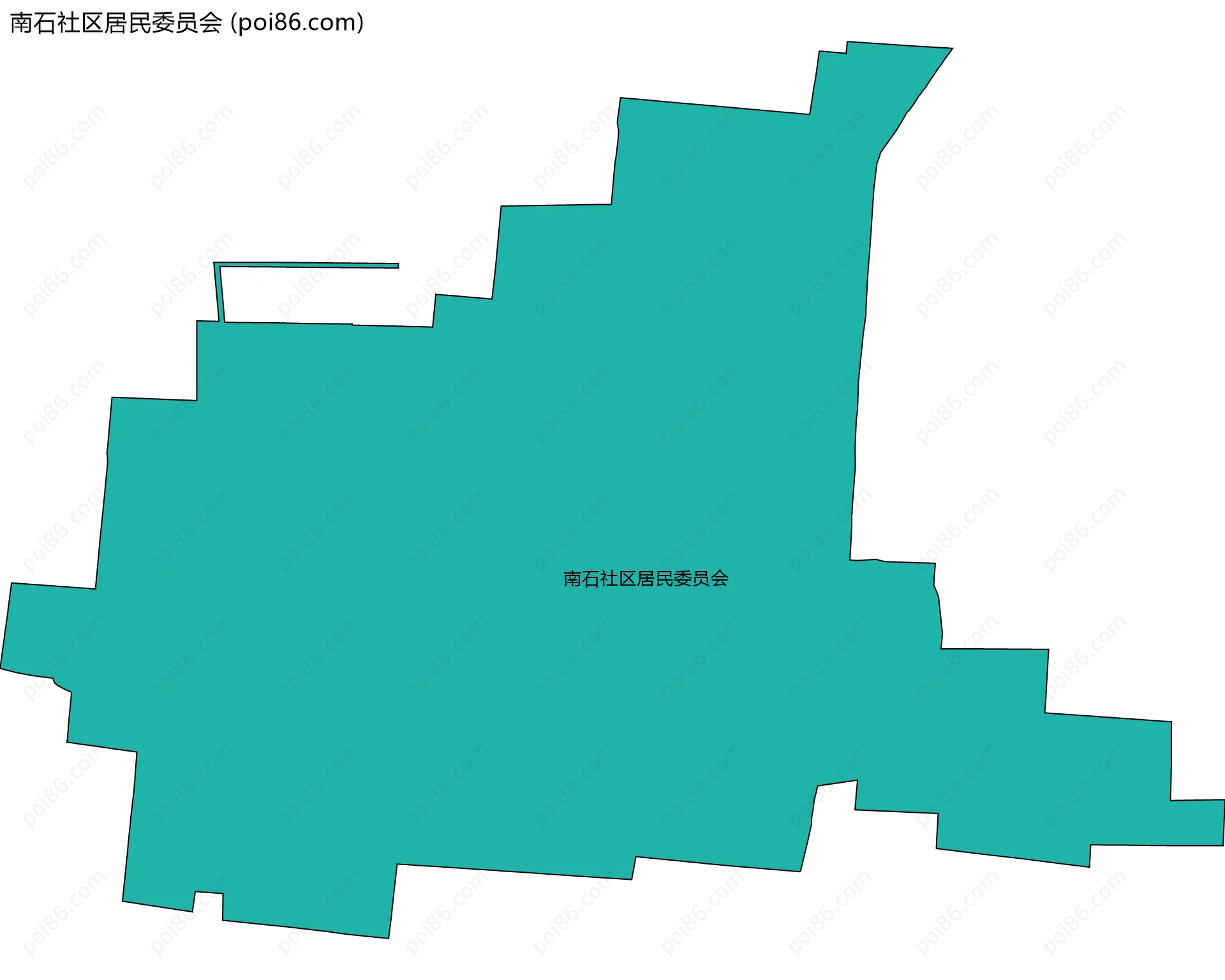 南石社区居民委员会边界地图