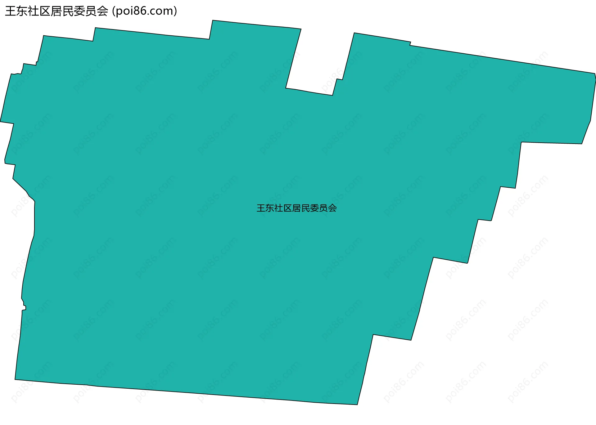 王东社区居民委员会边界地图