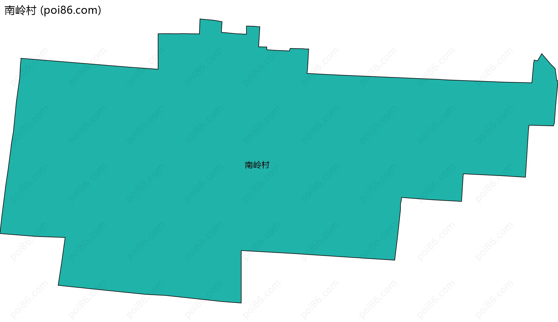 南岭村边界地图