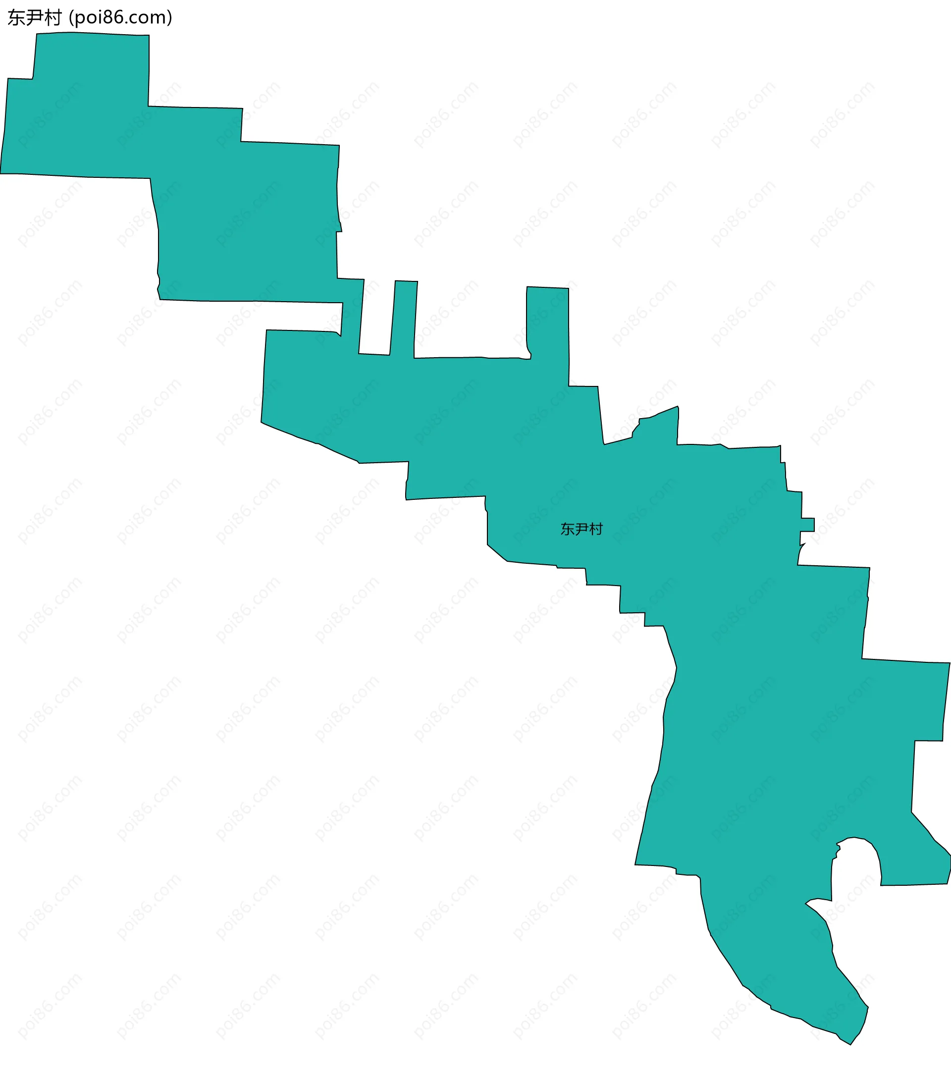 东尹村边界地图