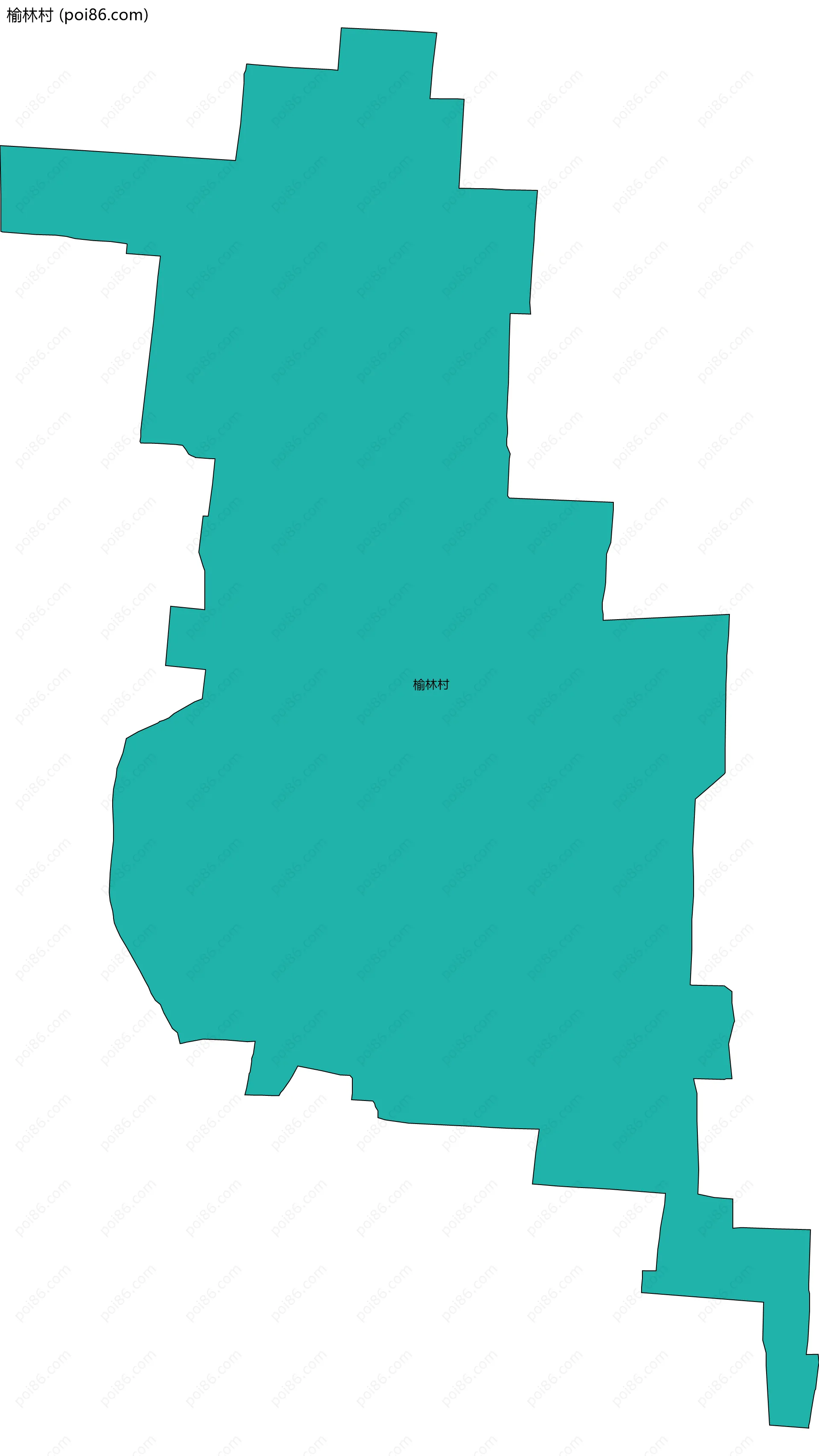 榆林村边界地图