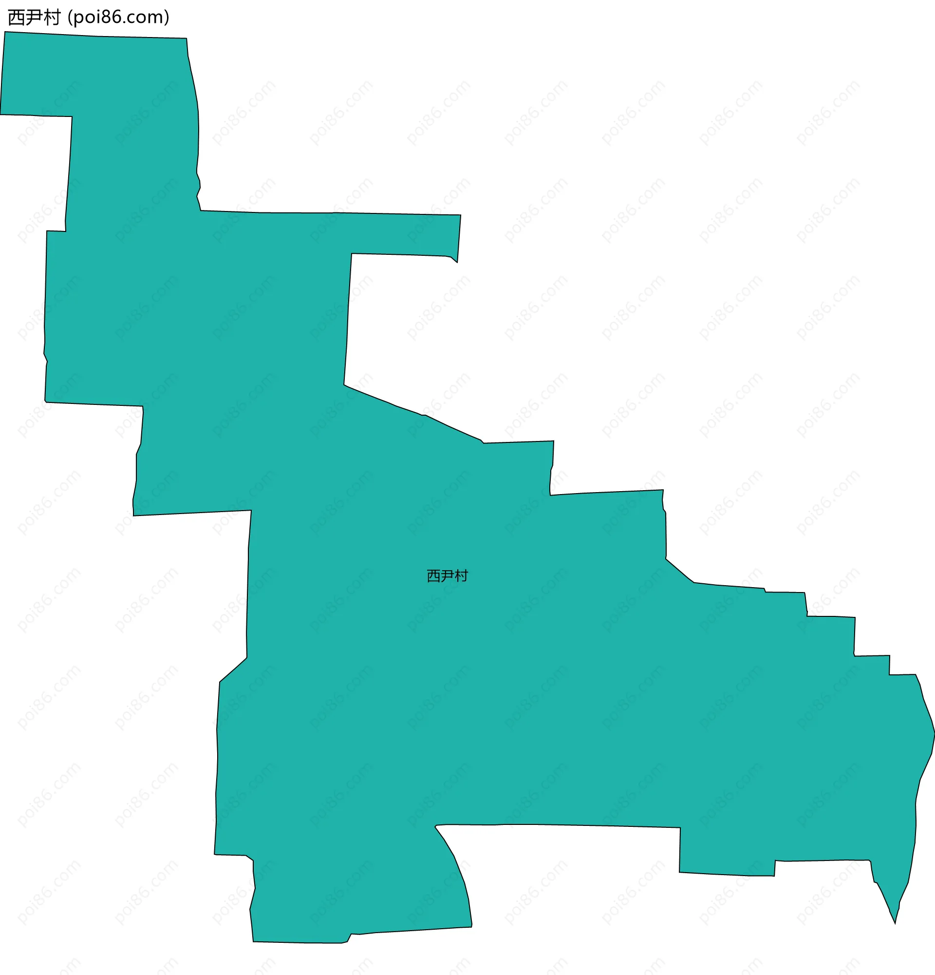 西尹村边界地图