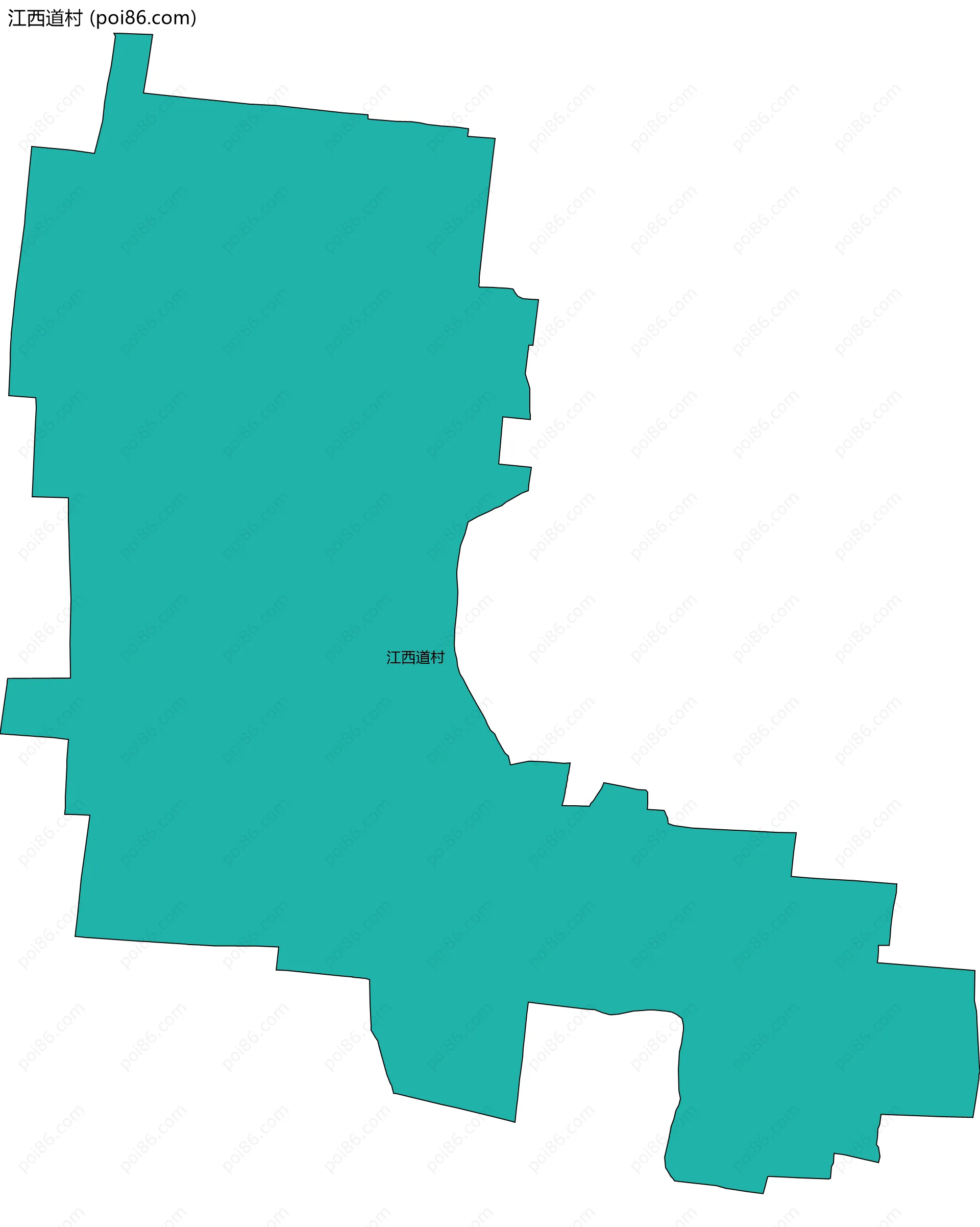 江西道村边界地图