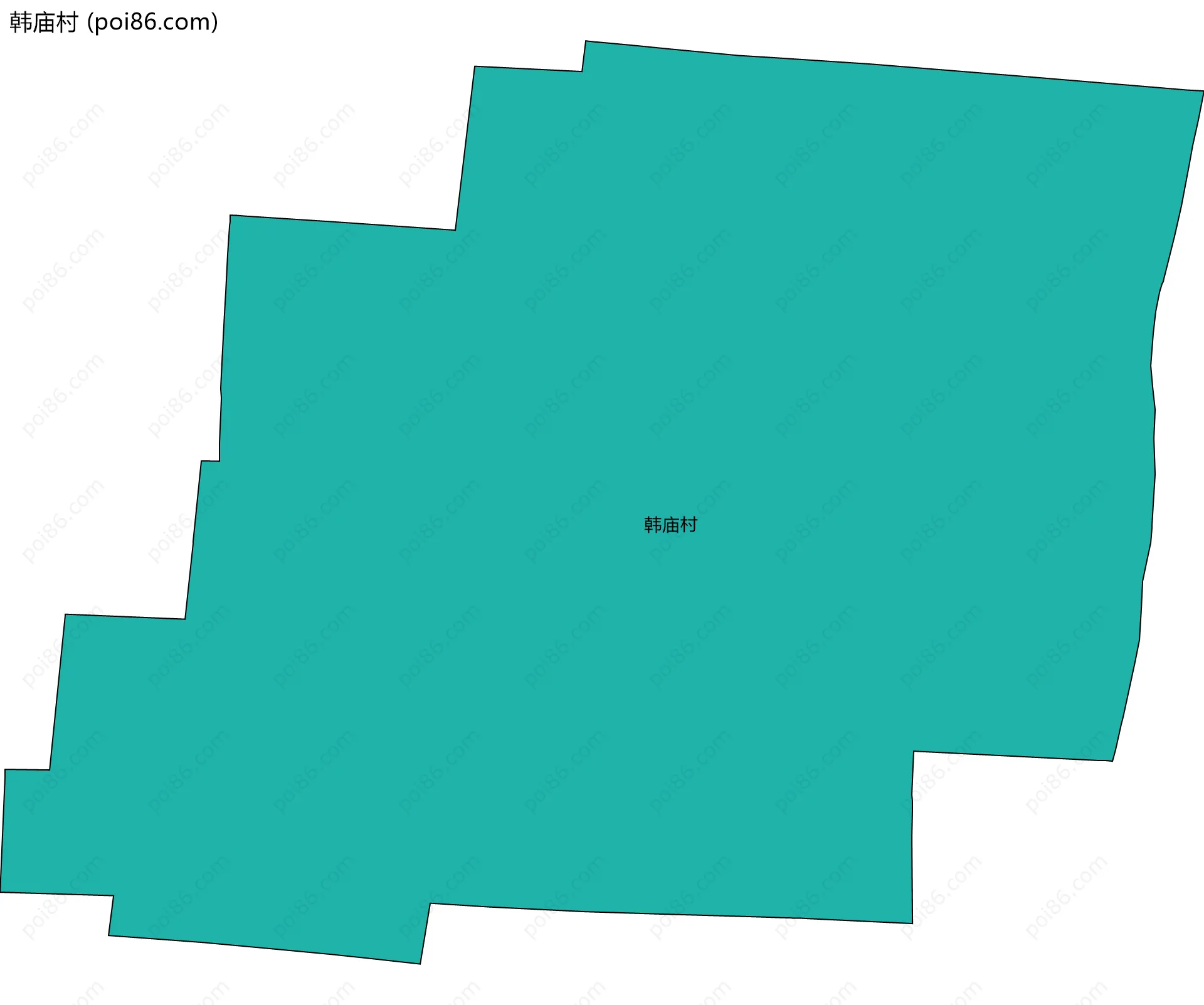韩庙村边界地图