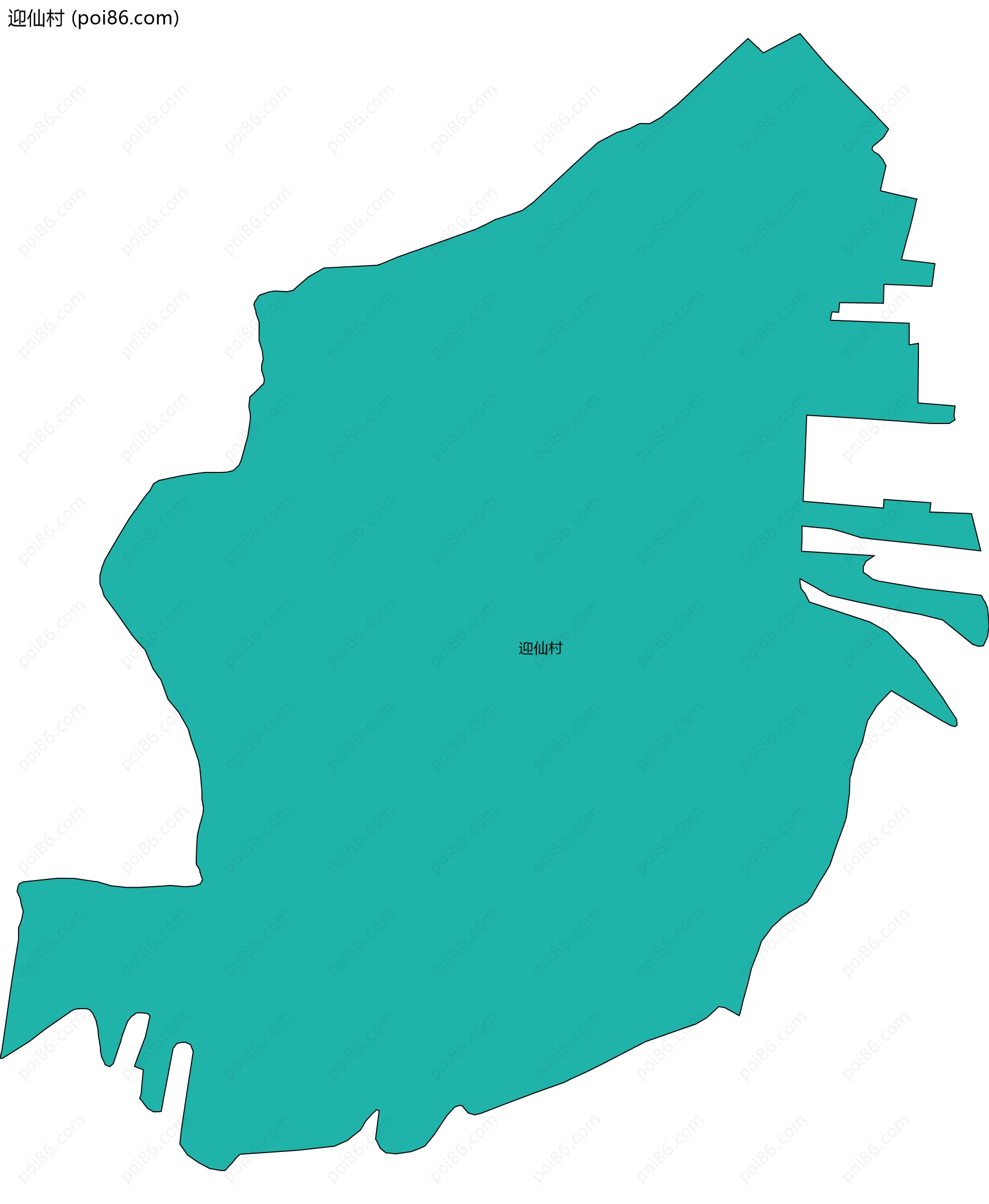 迎仙村边界地图