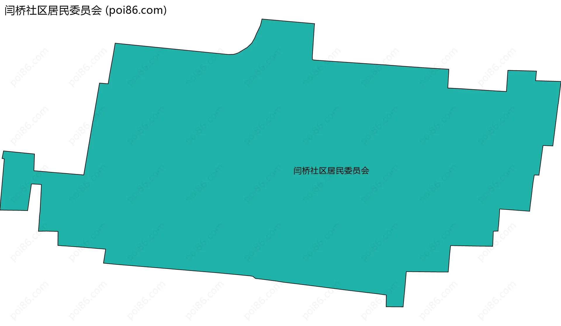 闫桥社区居民委员会边界地图