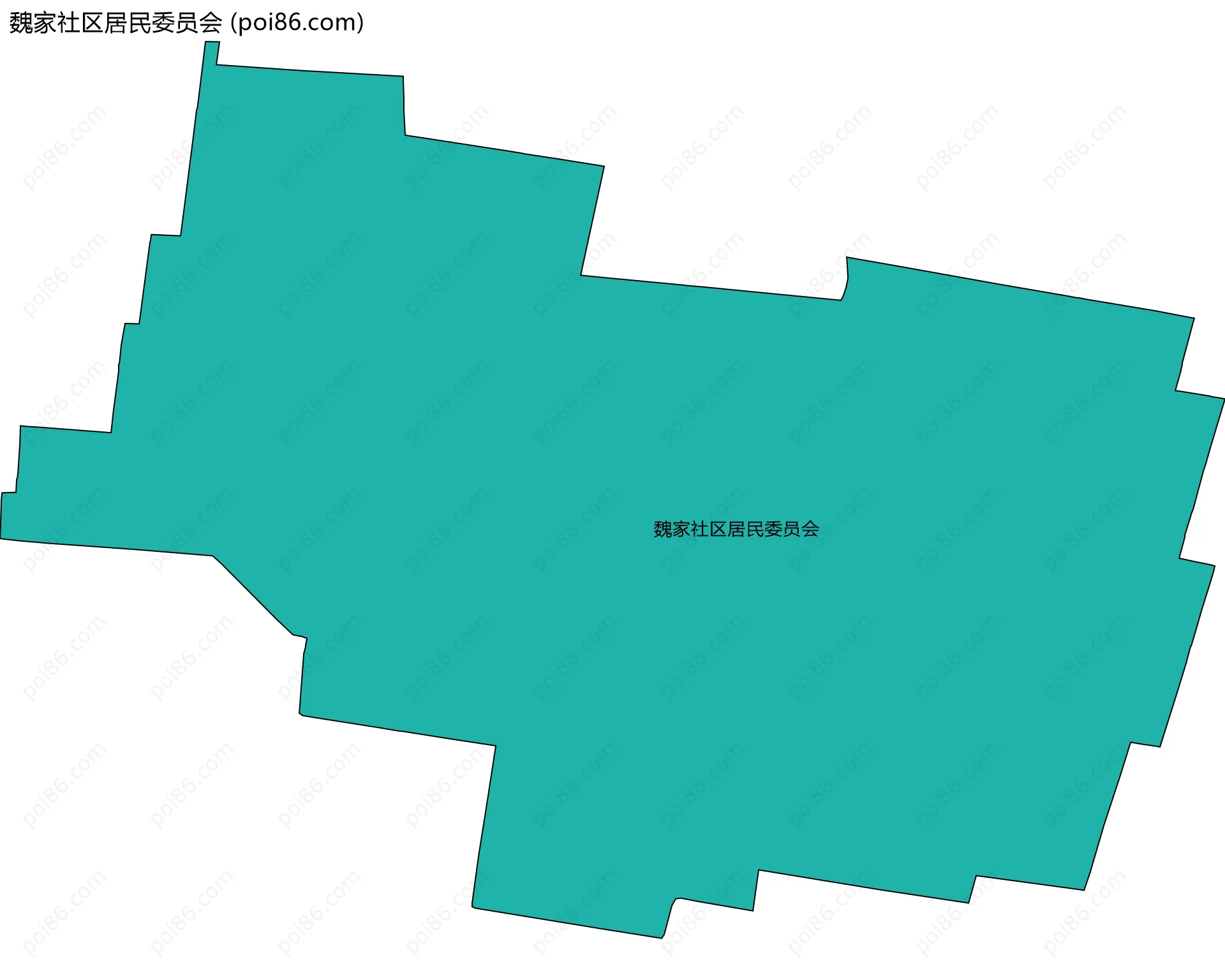 魏家社区居民委员会边界地图