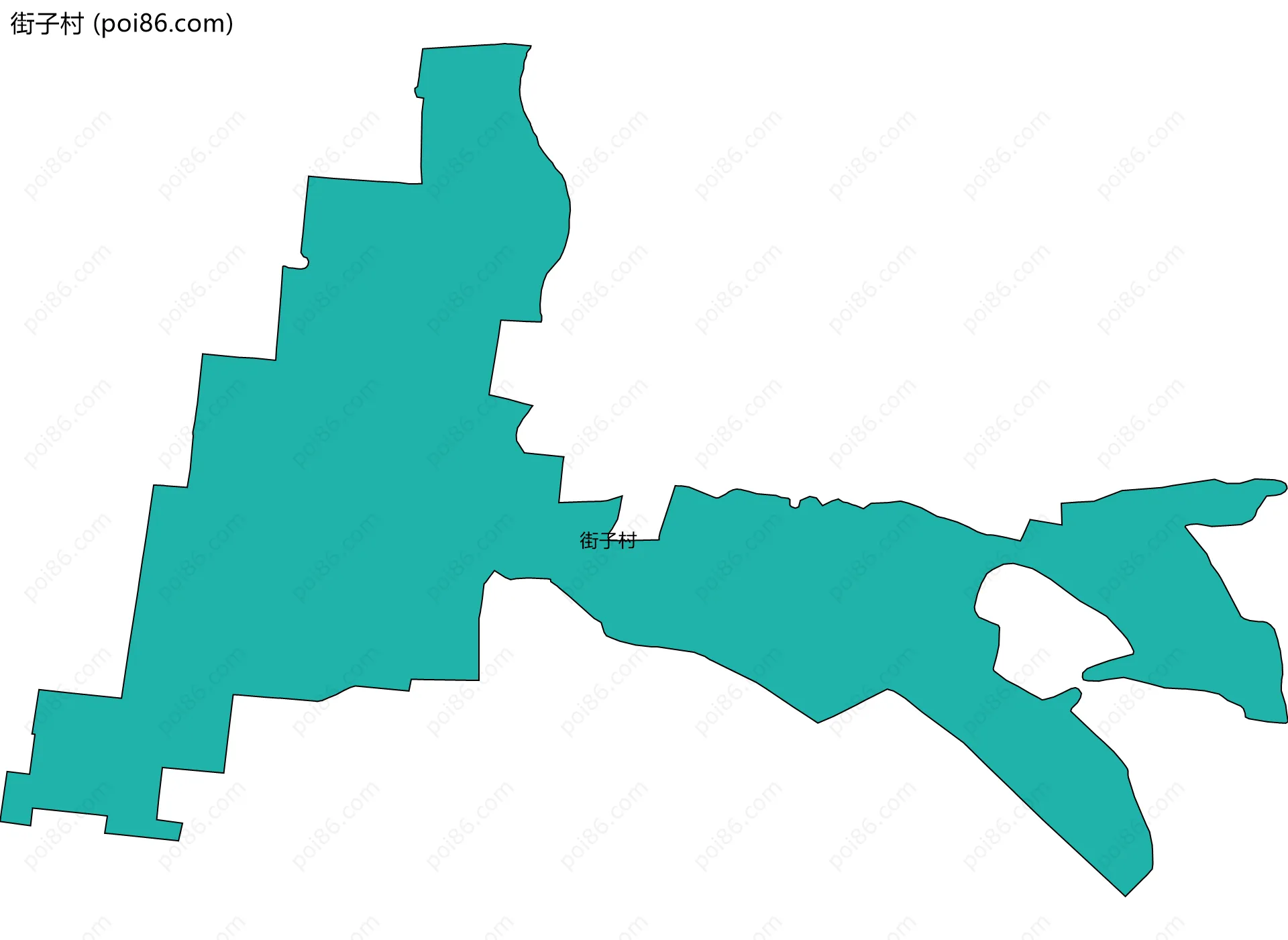 街子村边界地图