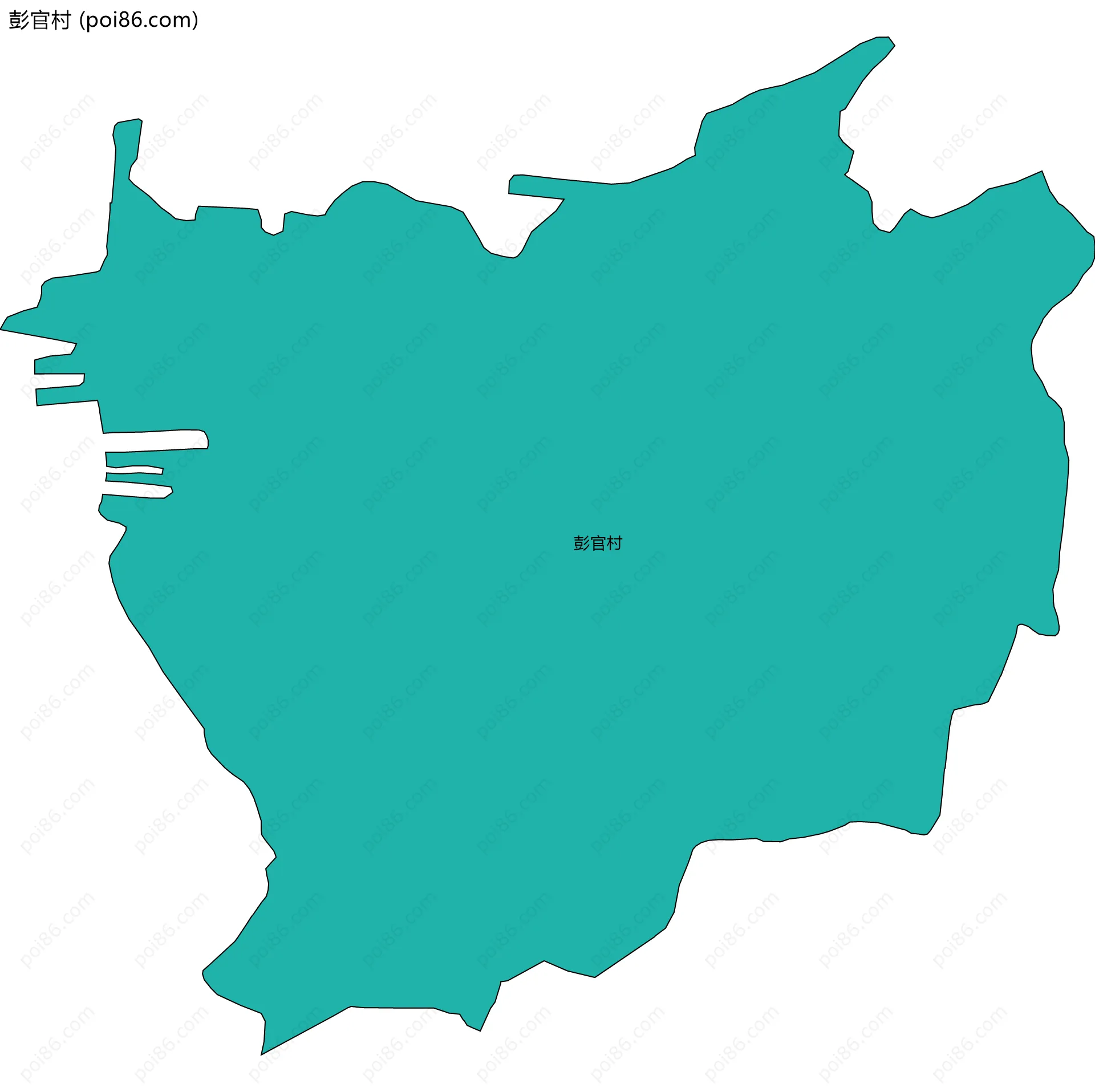 彭官村边界地图