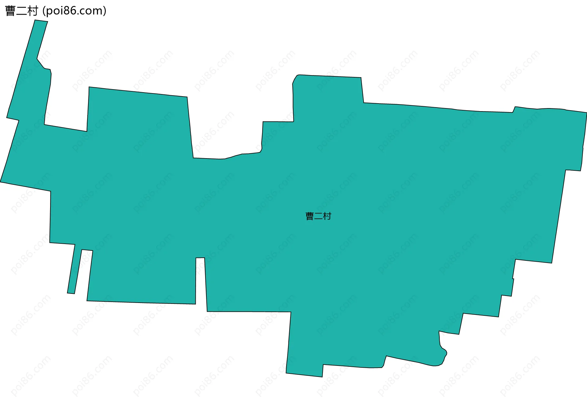曹二村边界地图