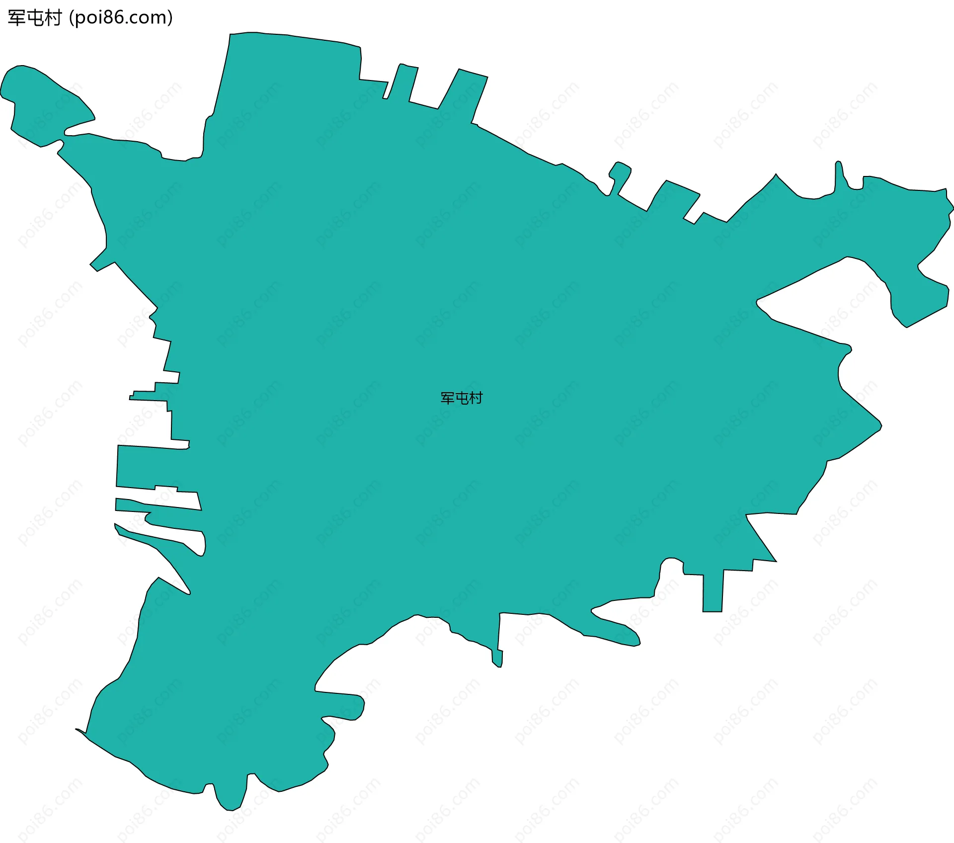 军屯村边界地图