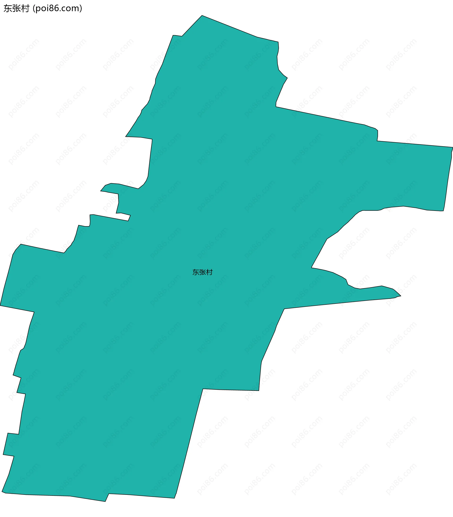 东张村边界地图