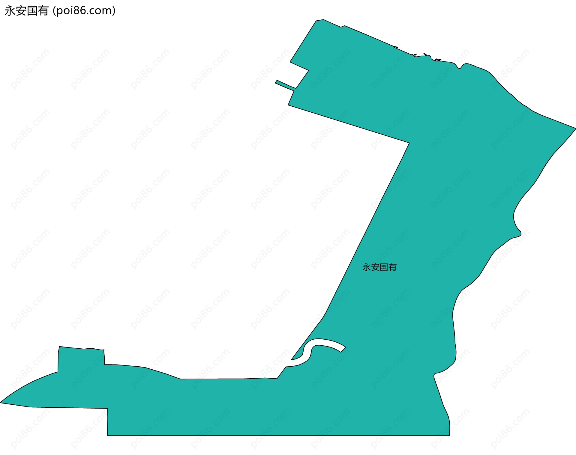永安国有边界地图