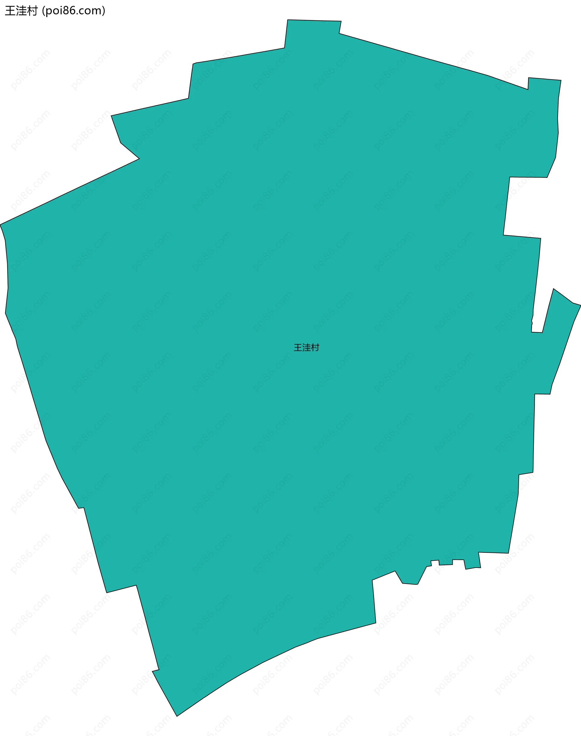 王洼村边界地图