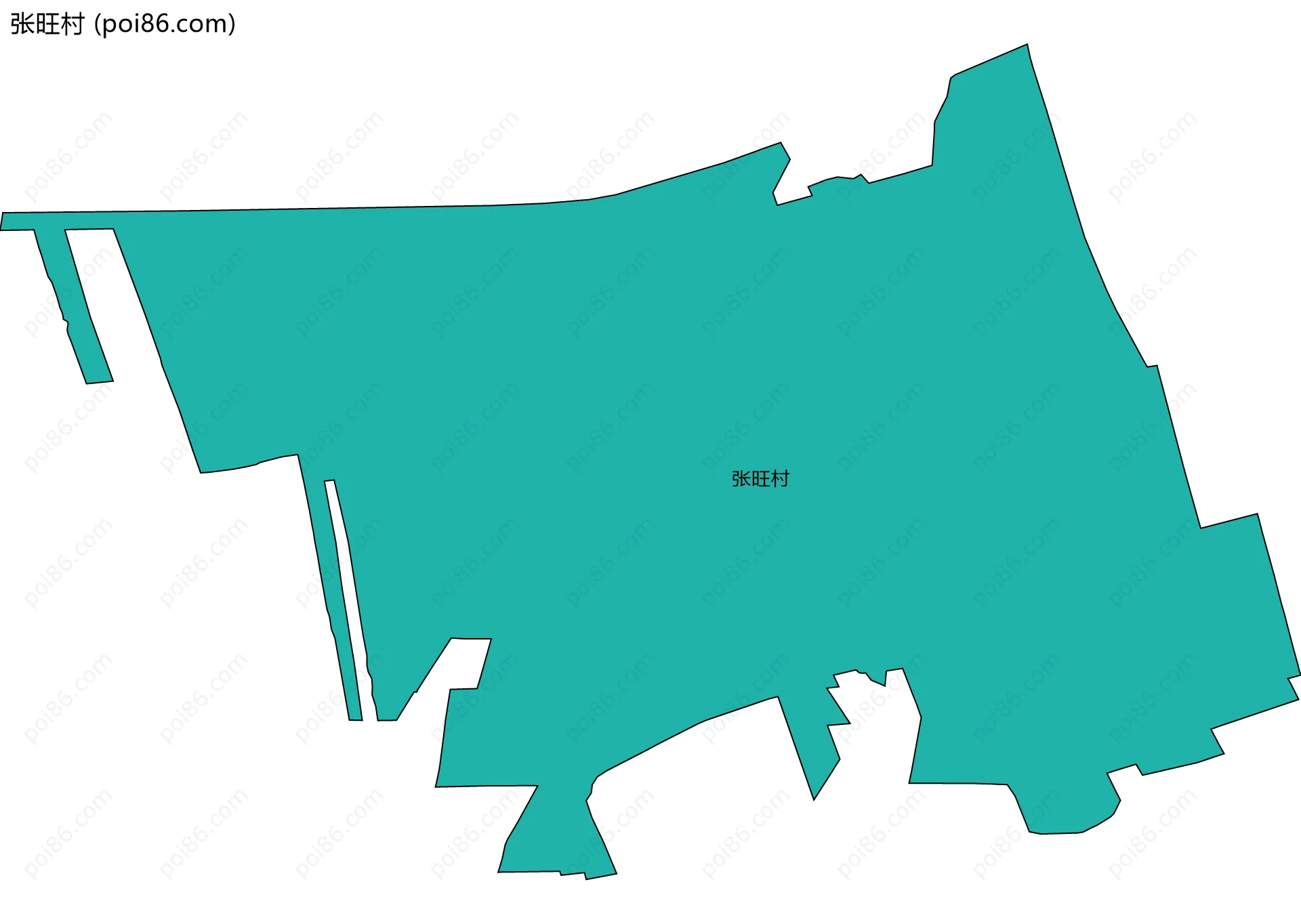 张旺村边界地图