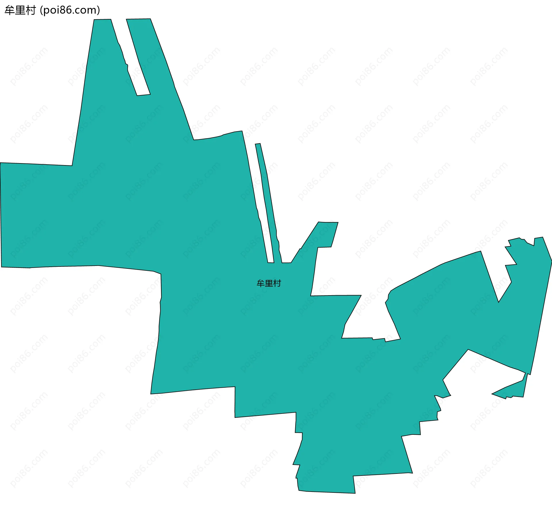 牟里村边界地图