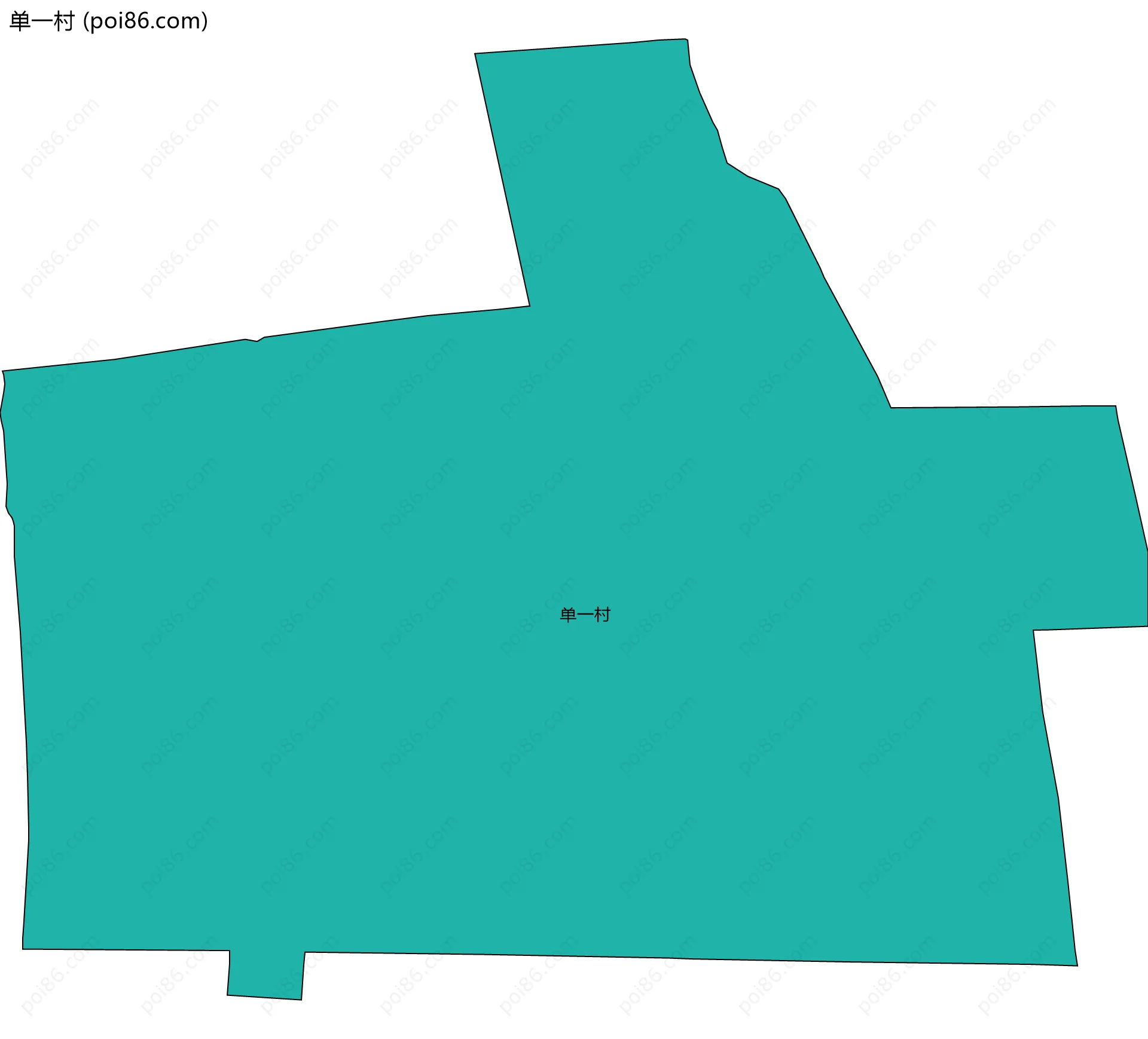 单一村边界地图