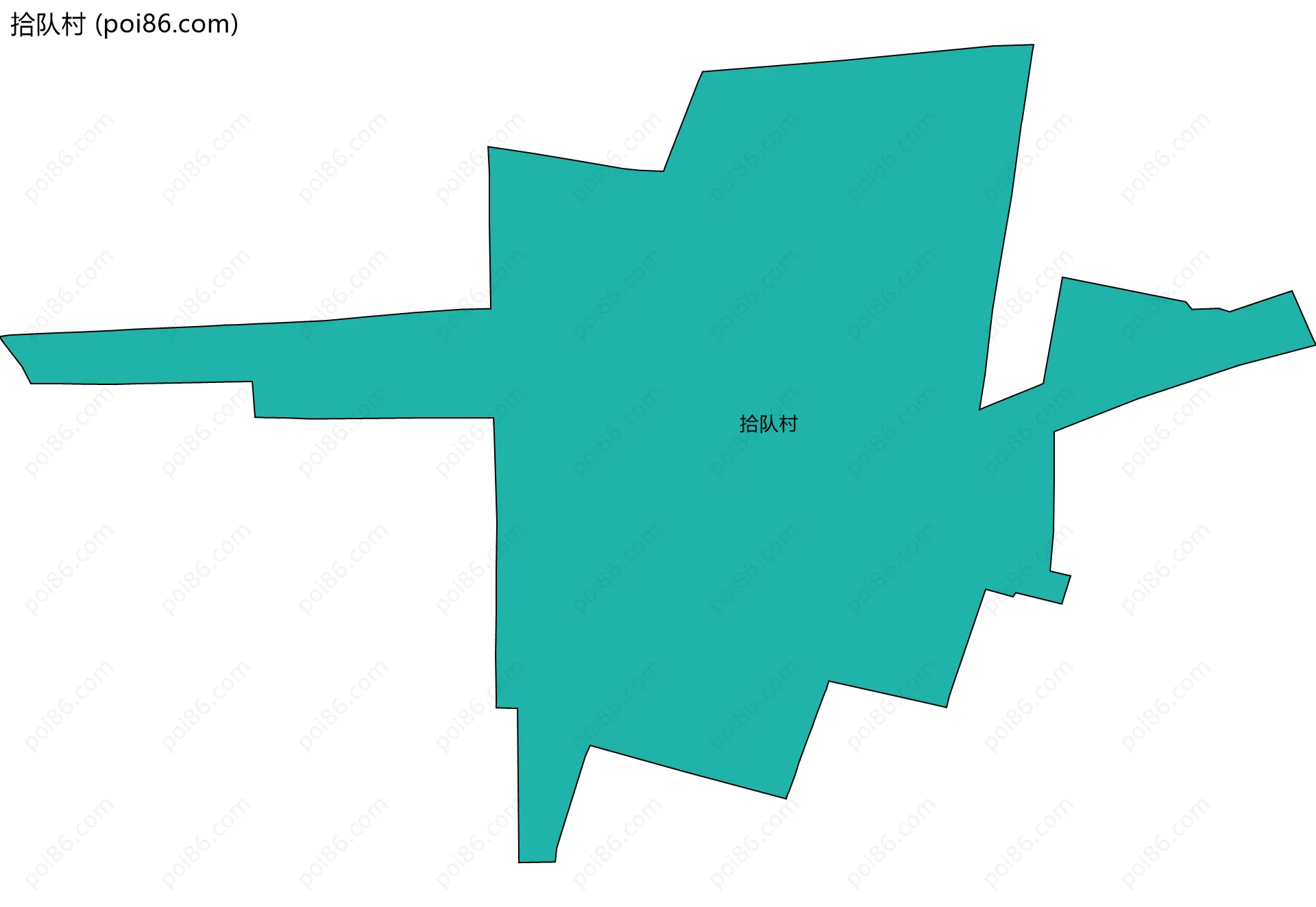 拾队村边界地图