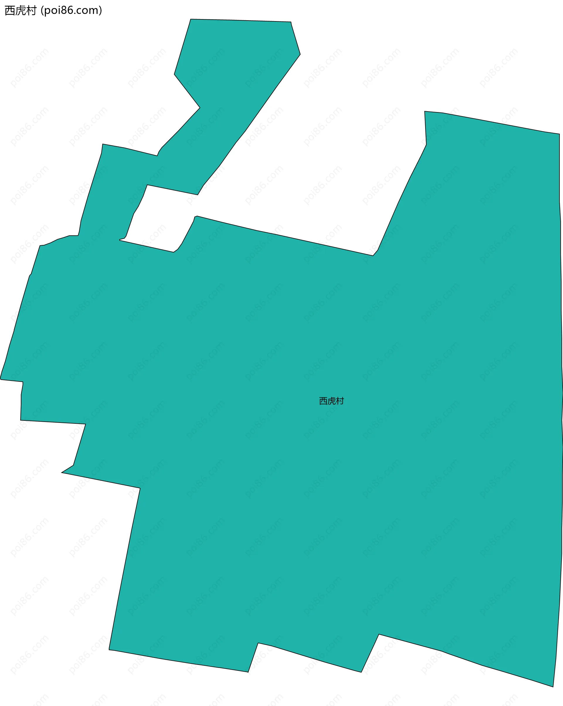 西虎村边界地图