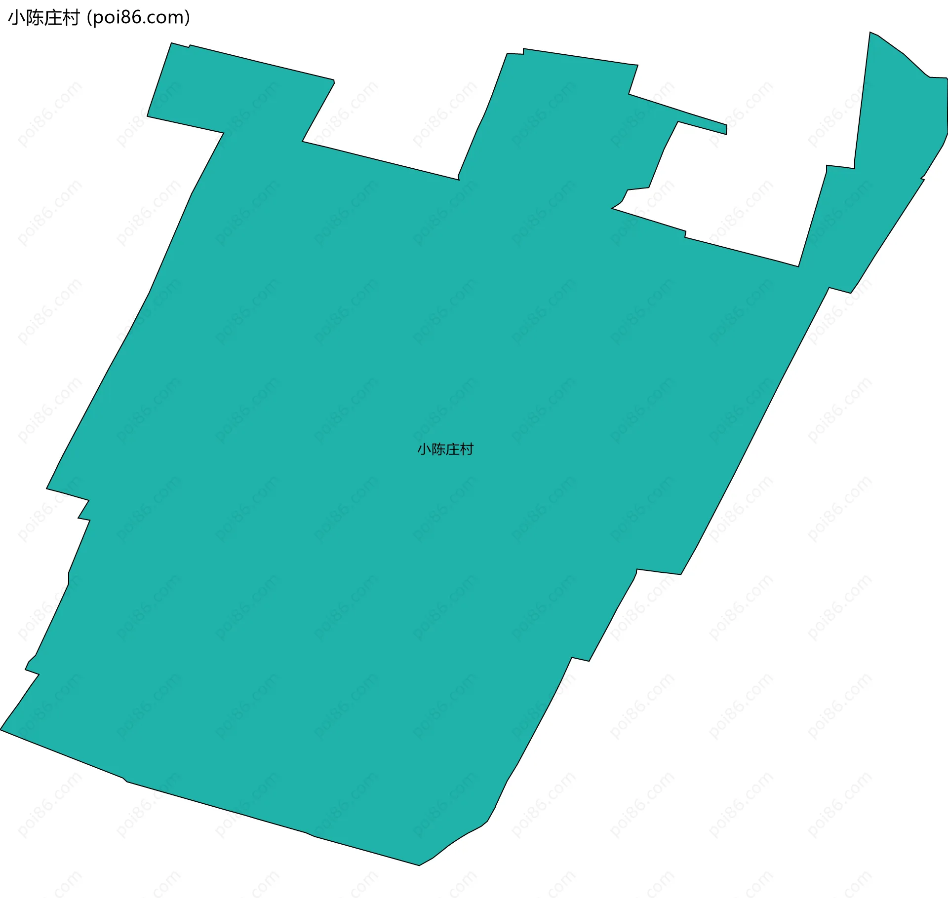 小陈庄村边界地图
