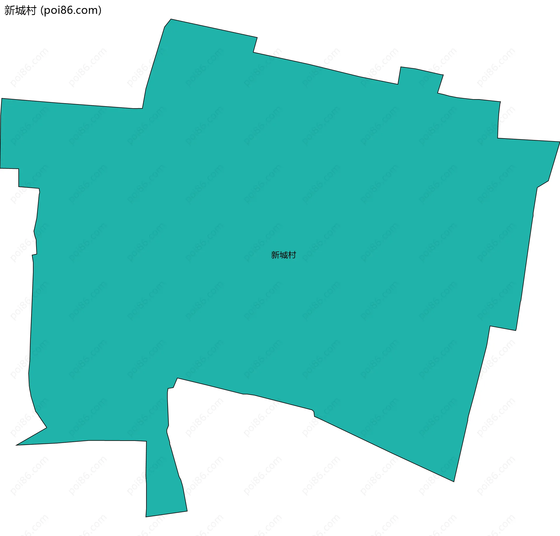 新城村边界地图