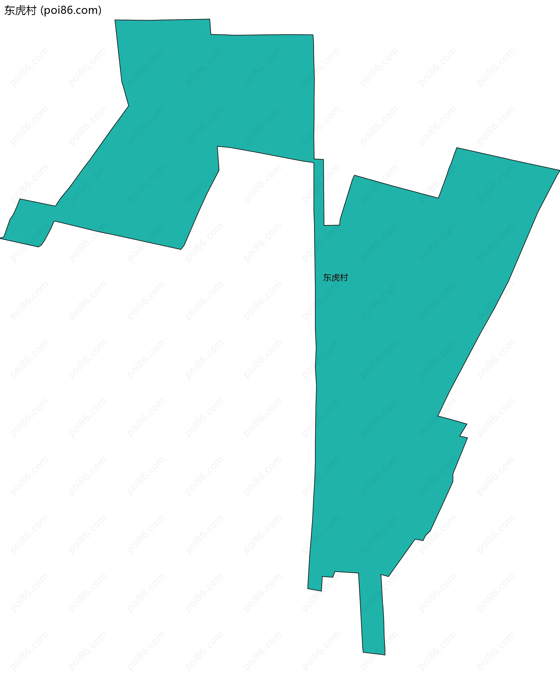 东虎村边界地图