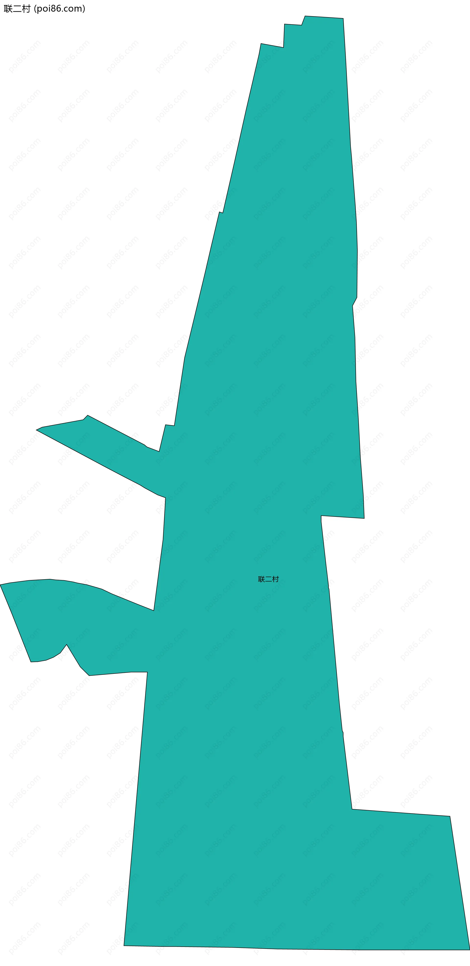 联二村边界地图