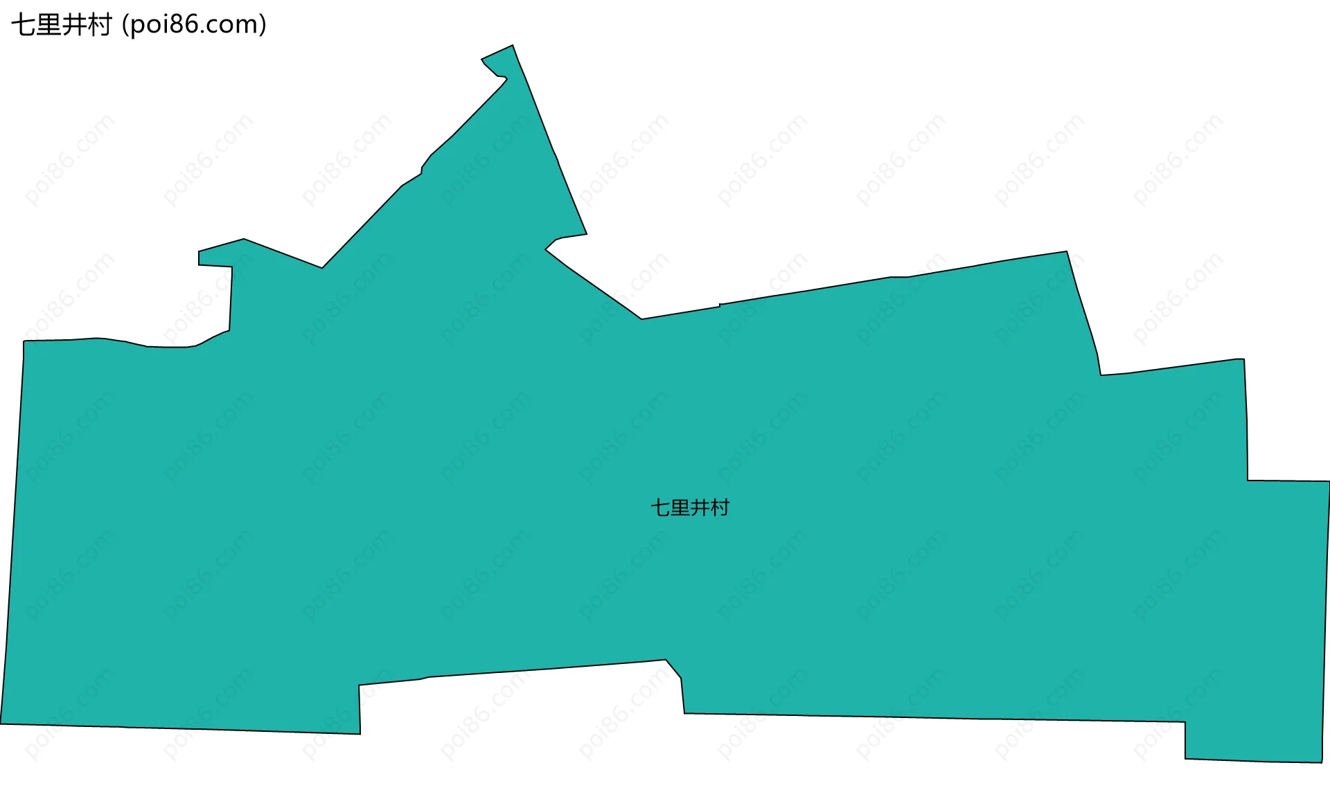 七里井村边界地图