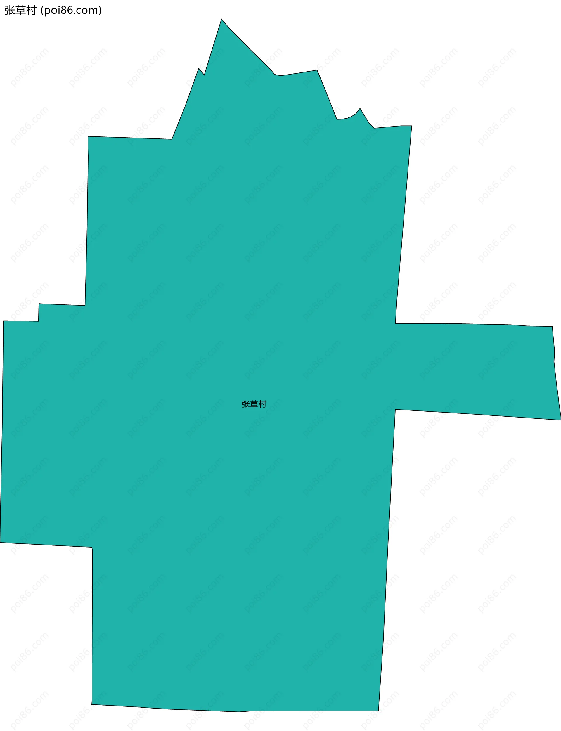 张草村边界地图