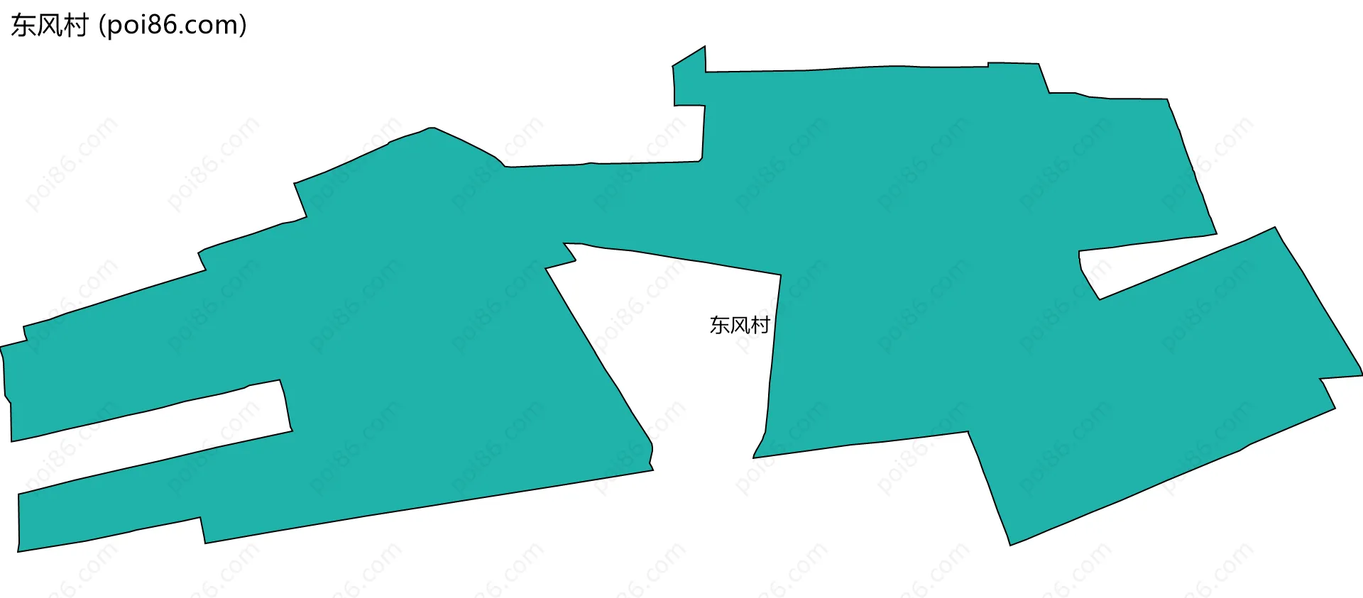 东风村边界地图
