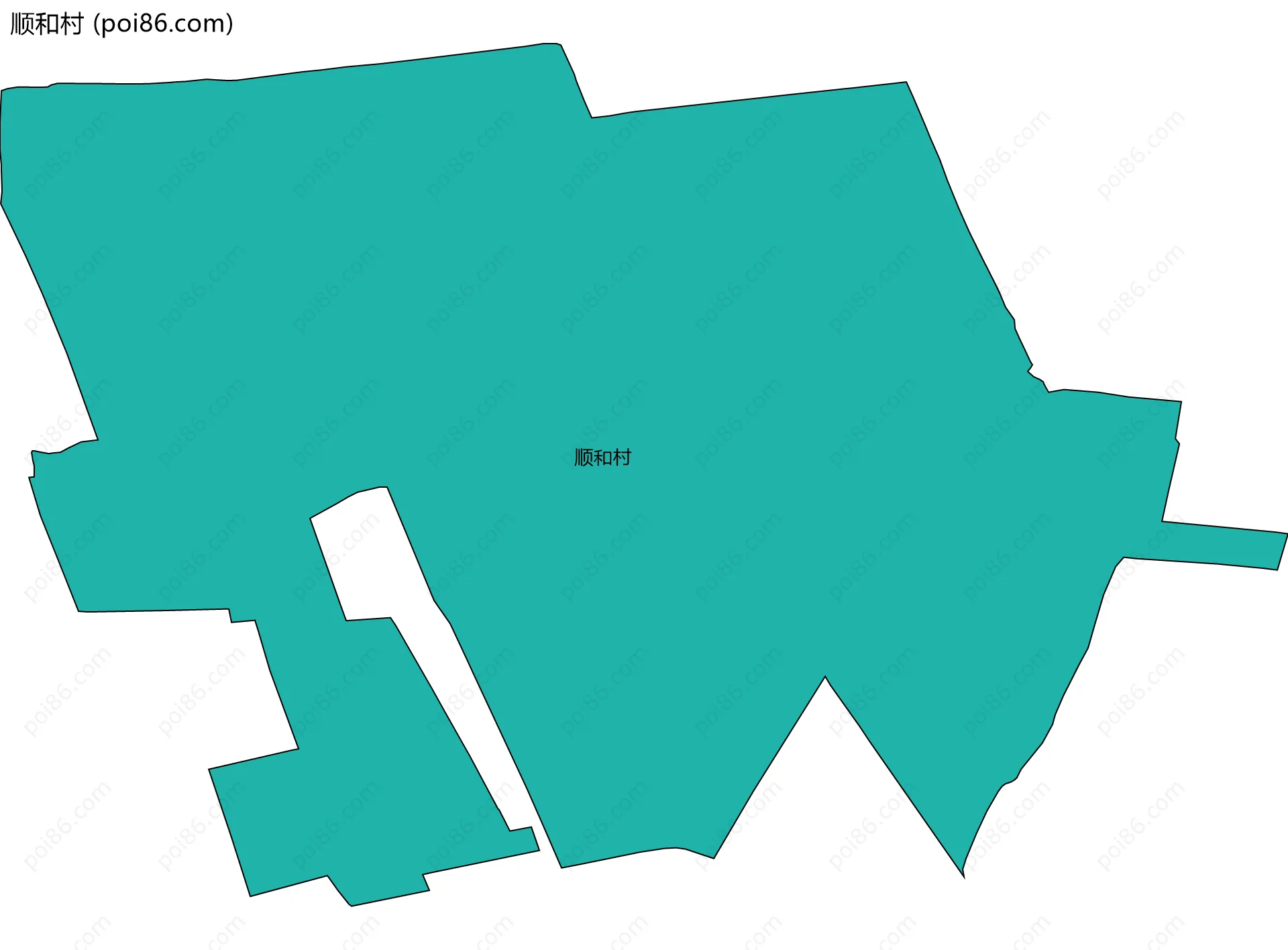 顺和村边界地图
