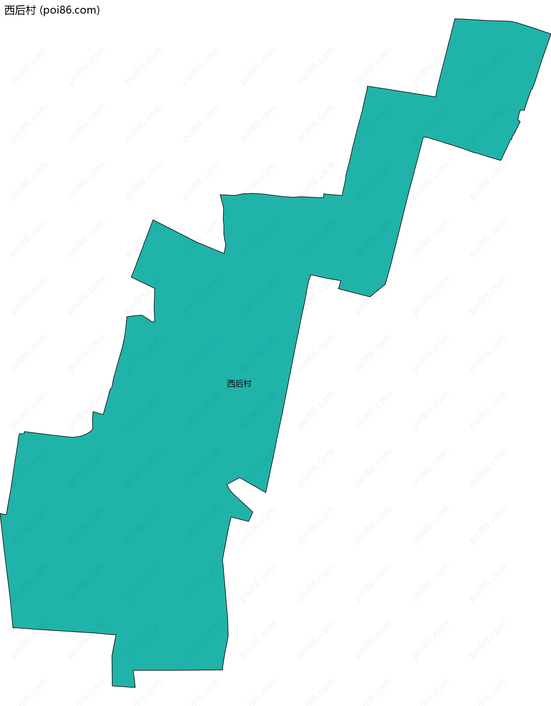 西后村边界地图