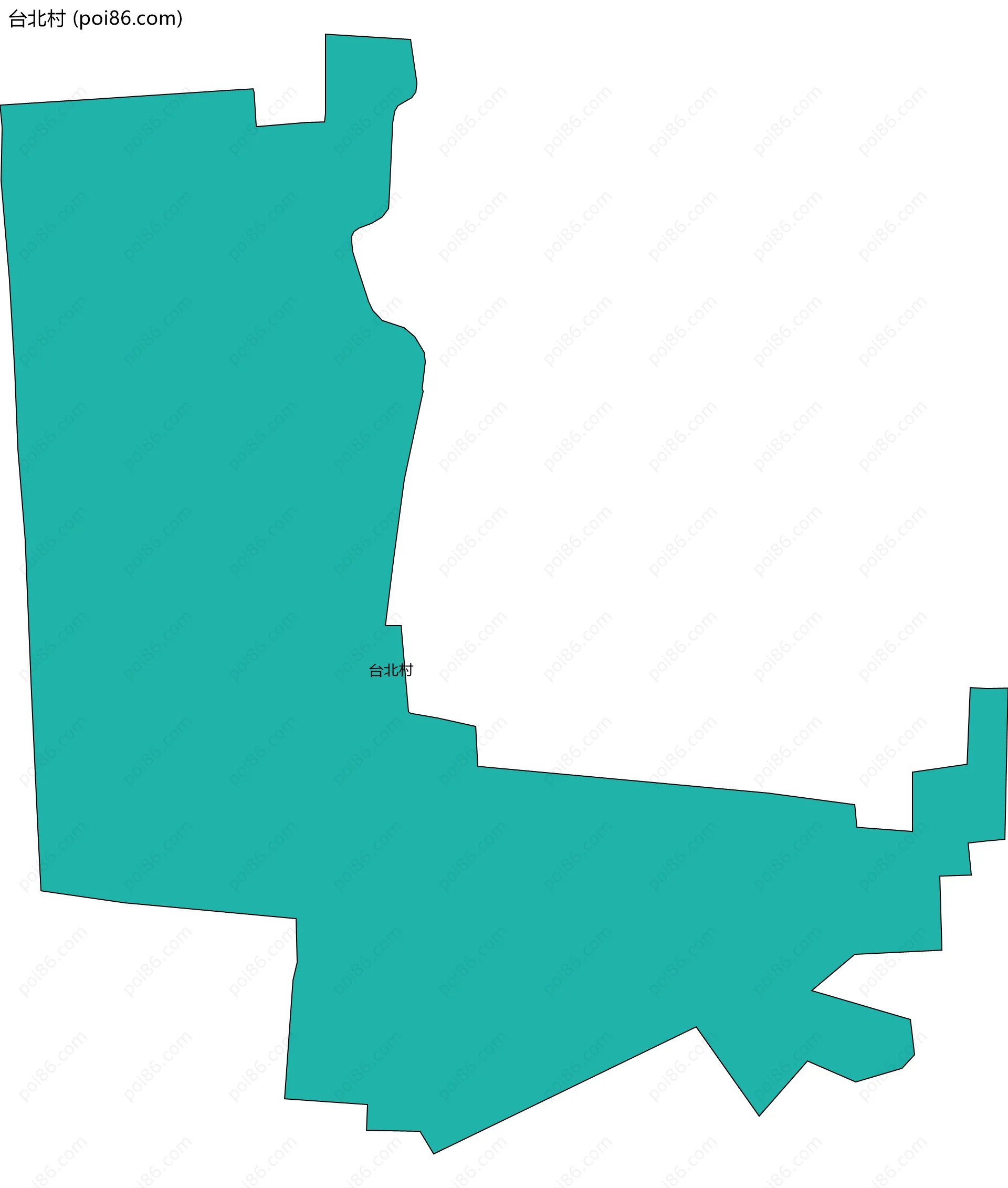 台北村边界地图