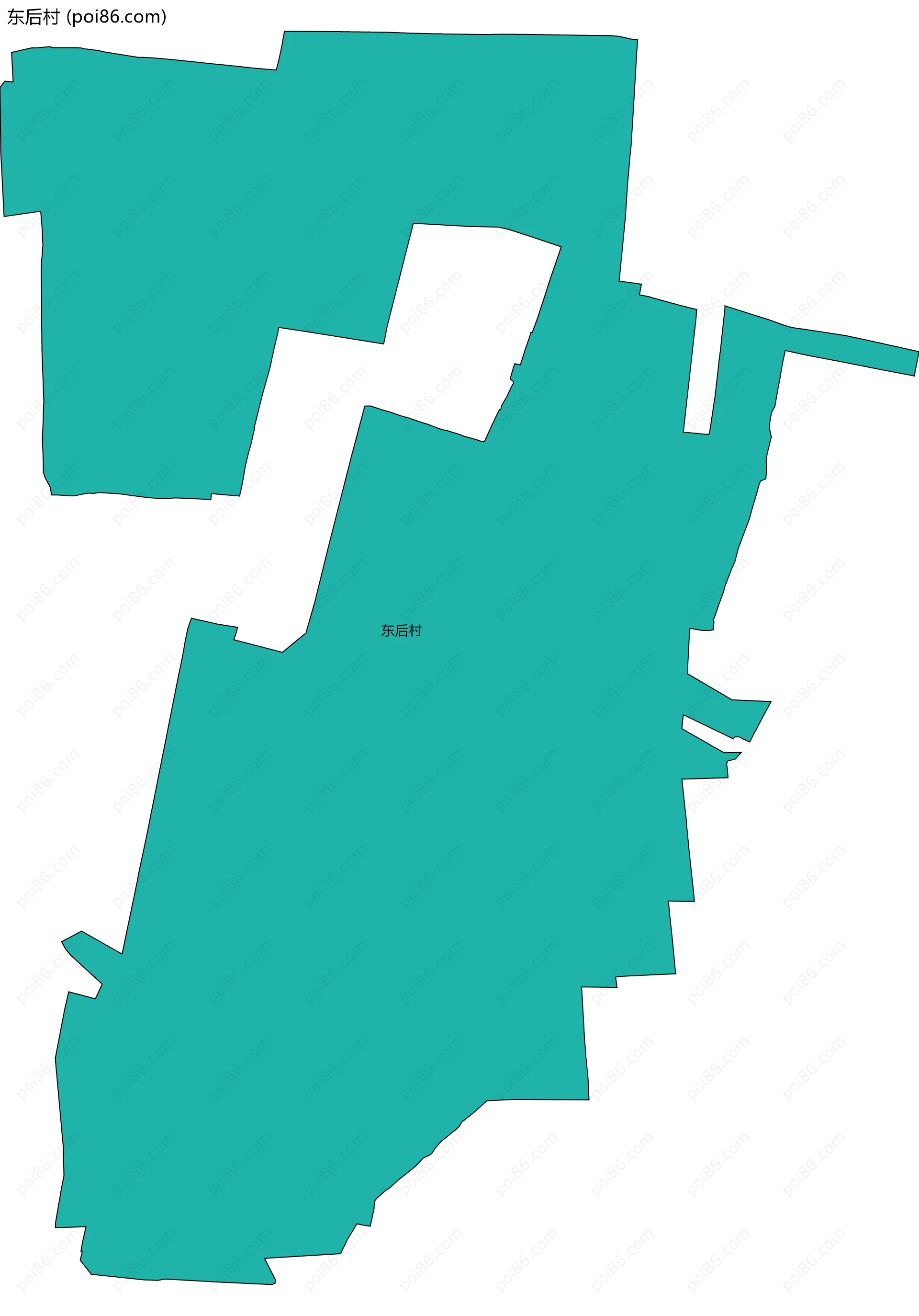 东后村边界地图