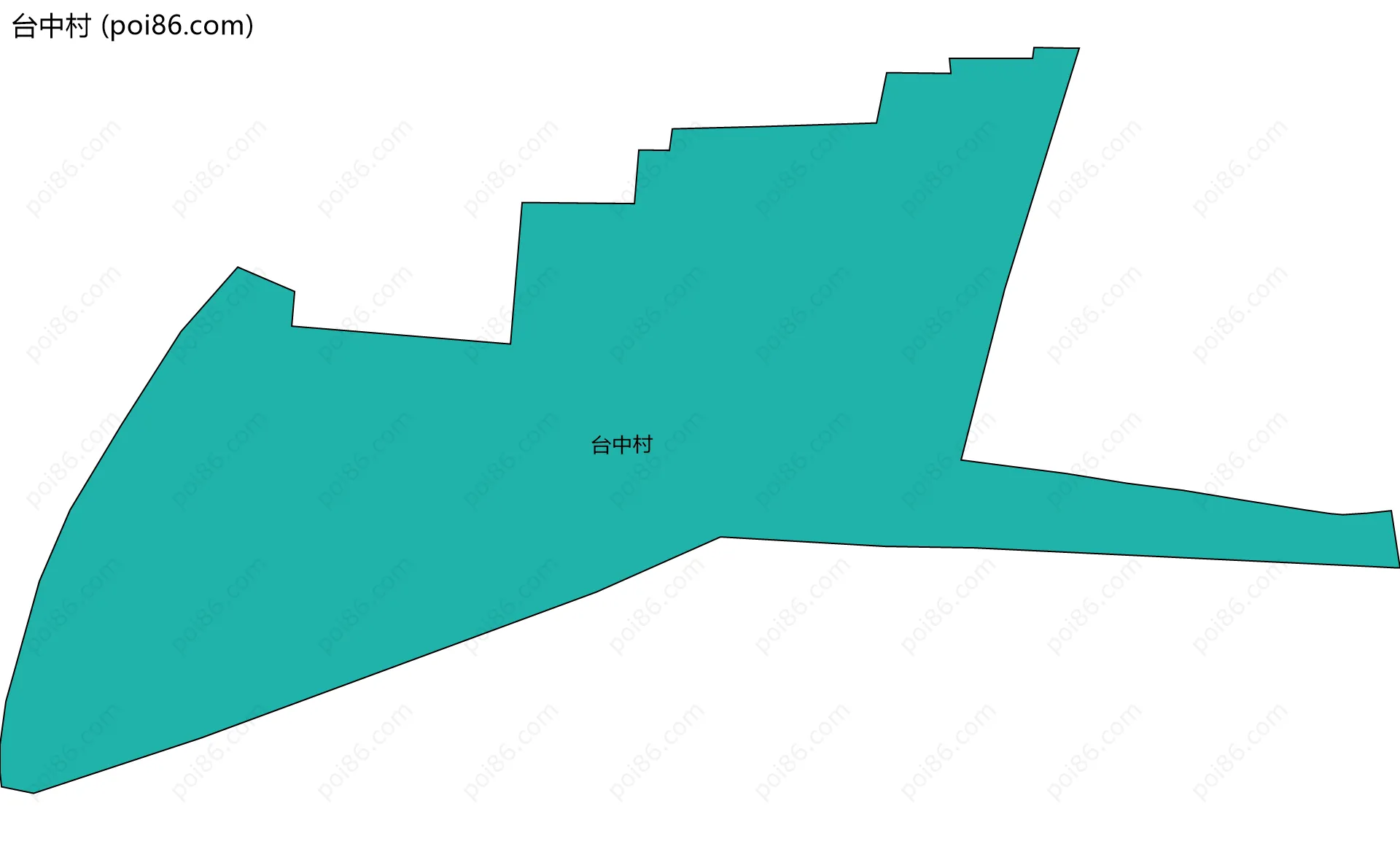 台中村边界地图