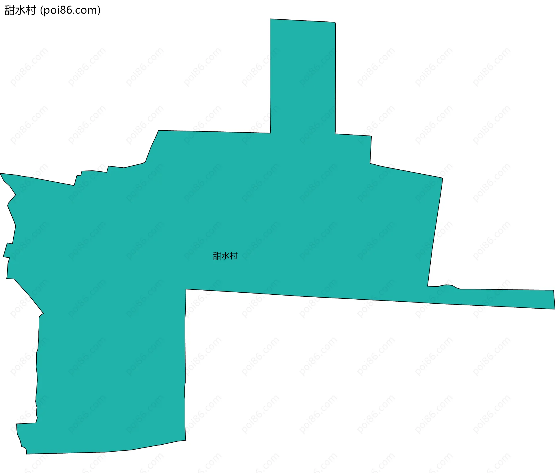 甜水村边界地图