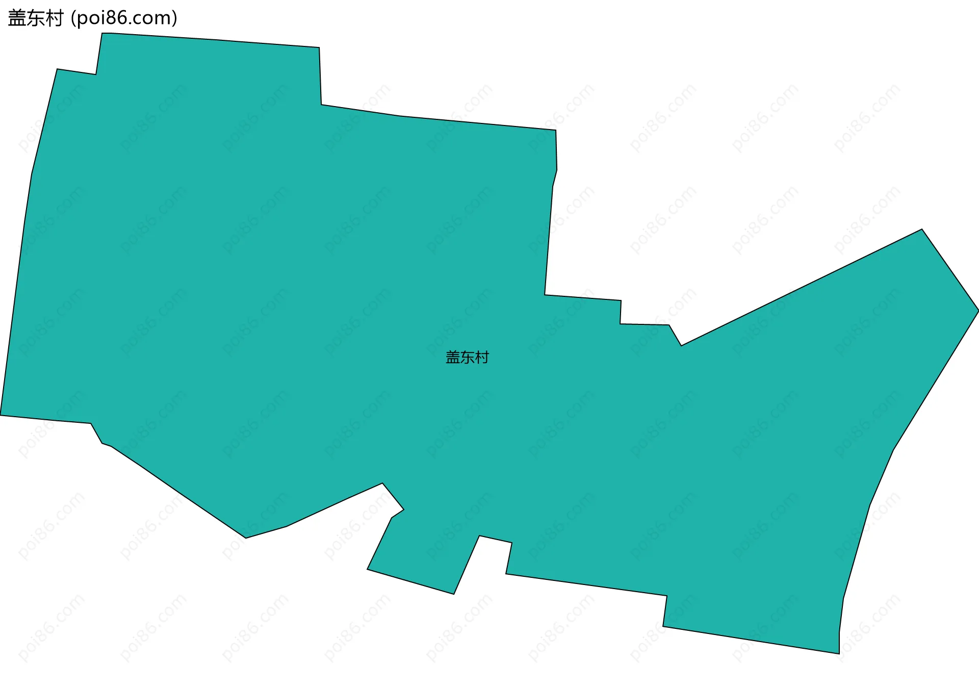盖东村边界地图