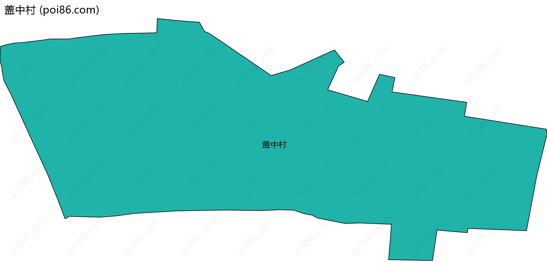 盖中村边界地图