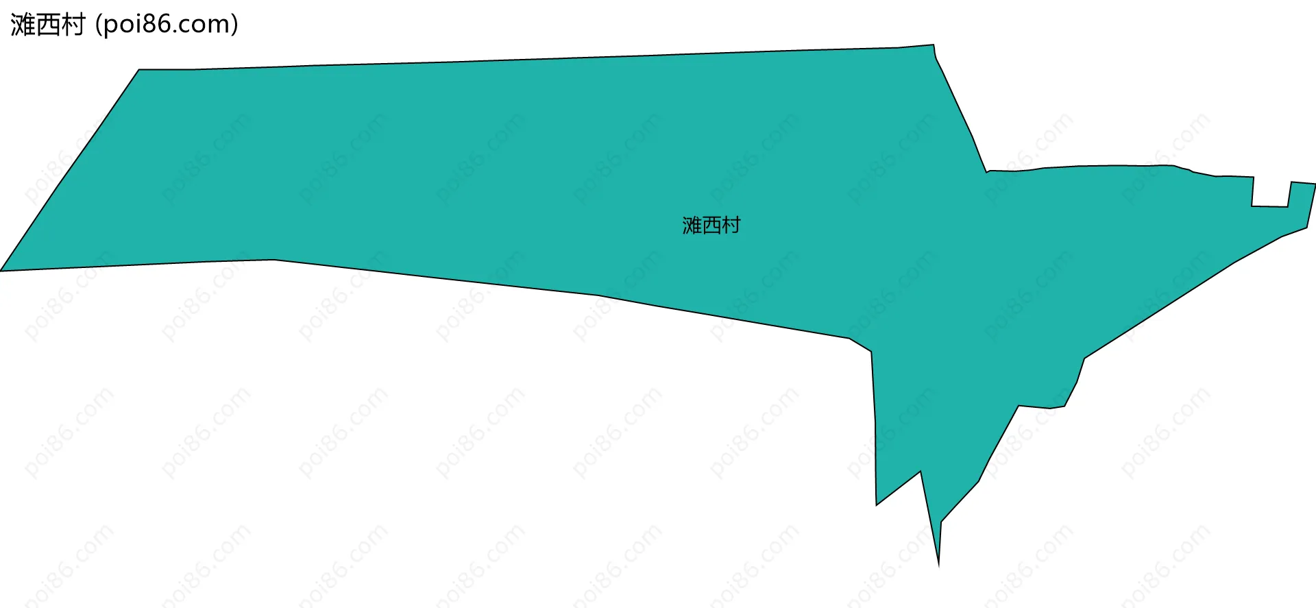 滩西村边界地图