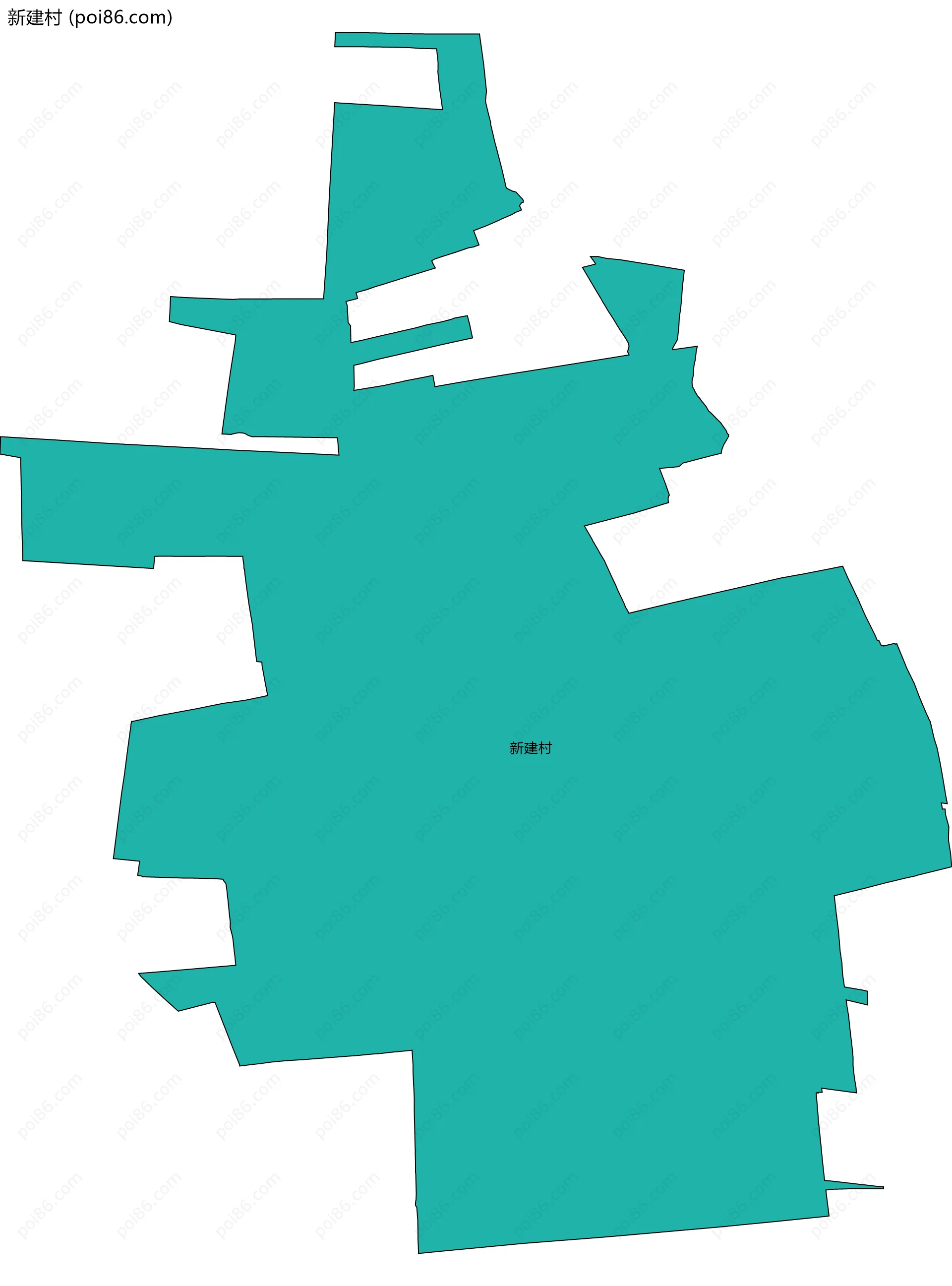 新建村边界地图