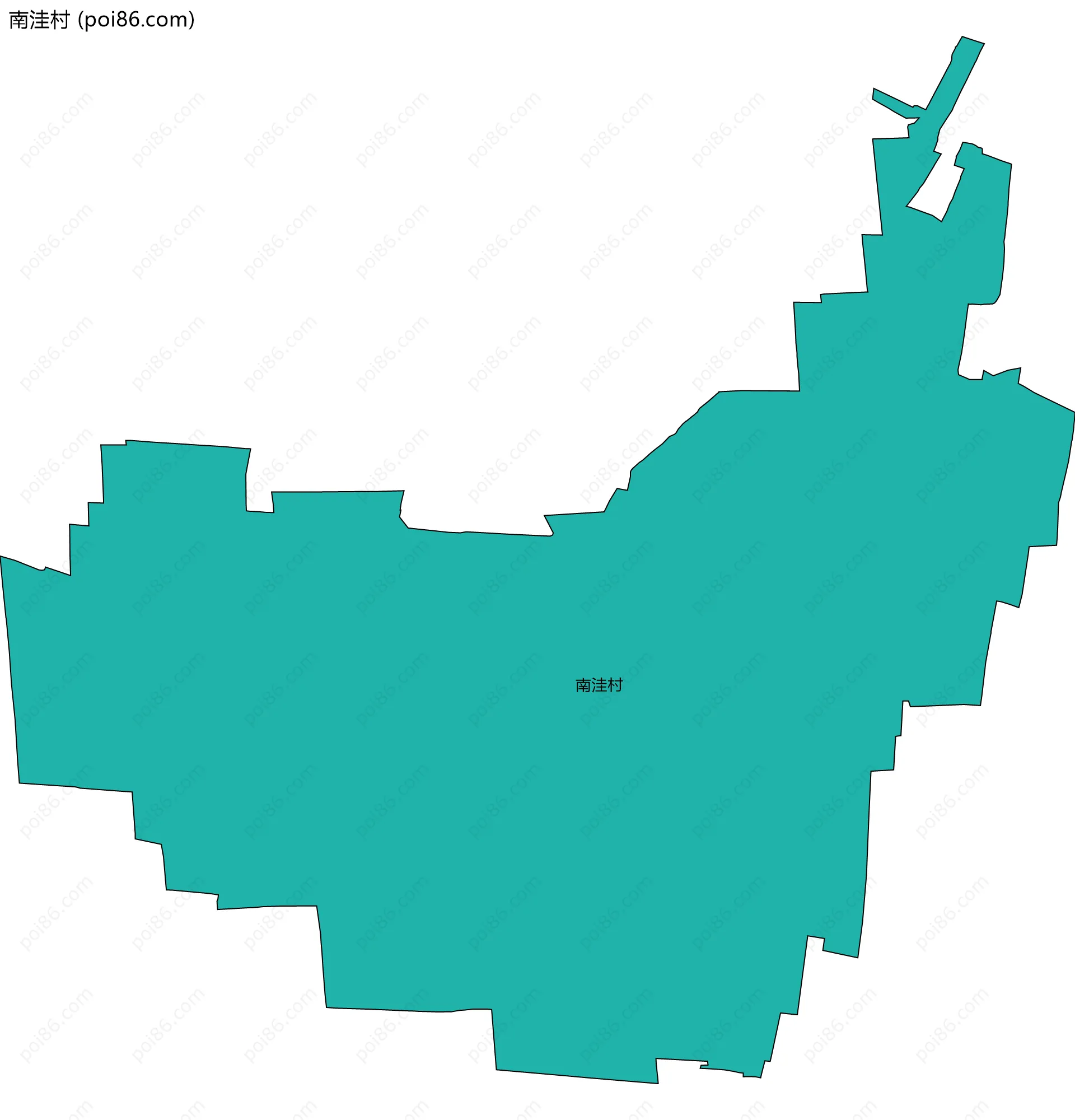 南洼村边界地图