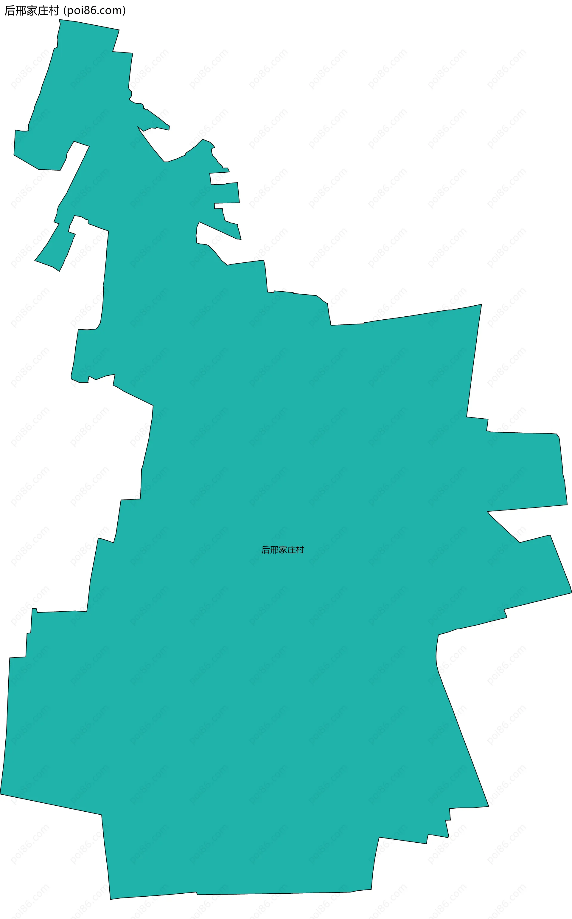 后邢家庄村边界地图