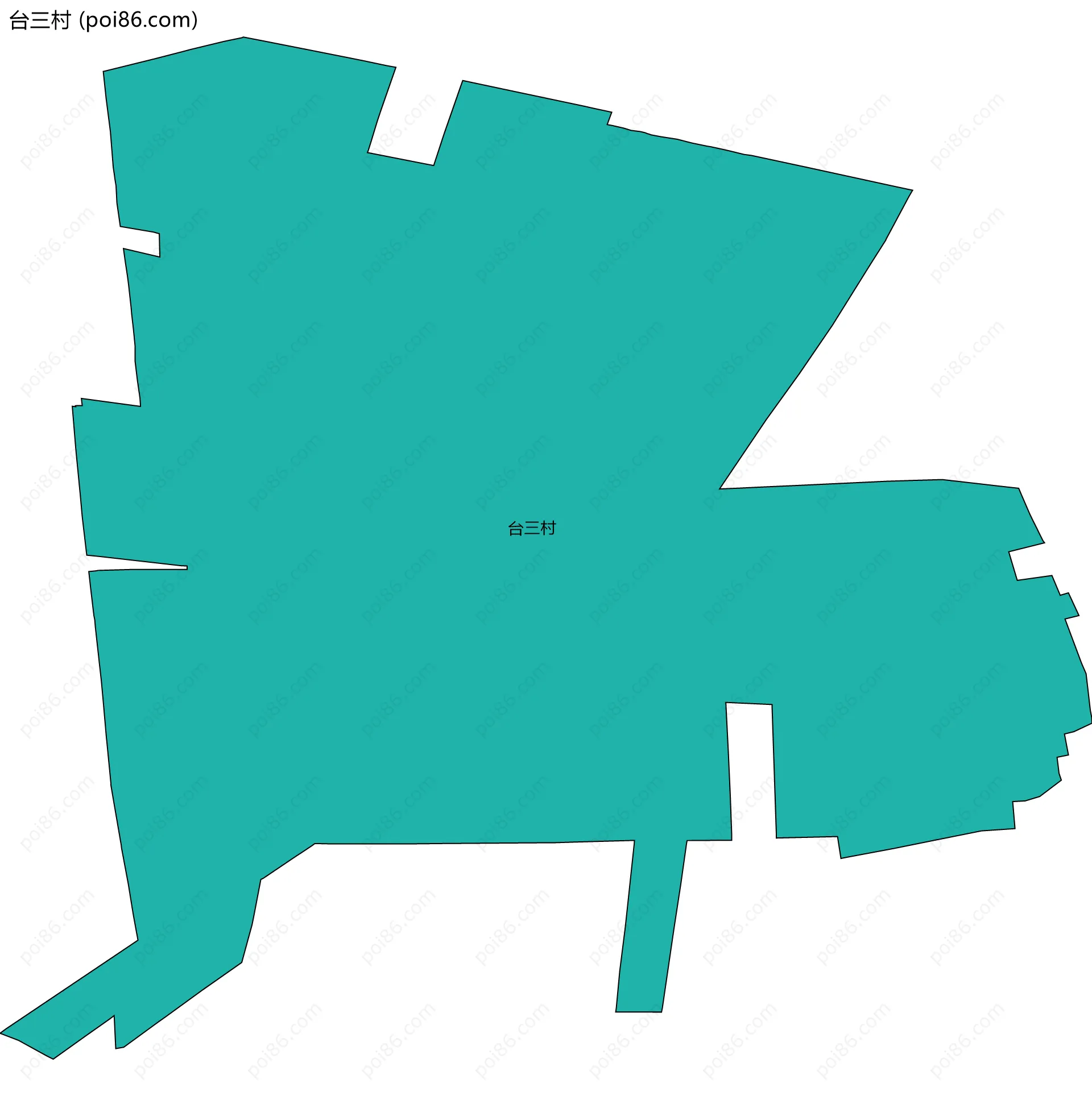 台三村边界地图