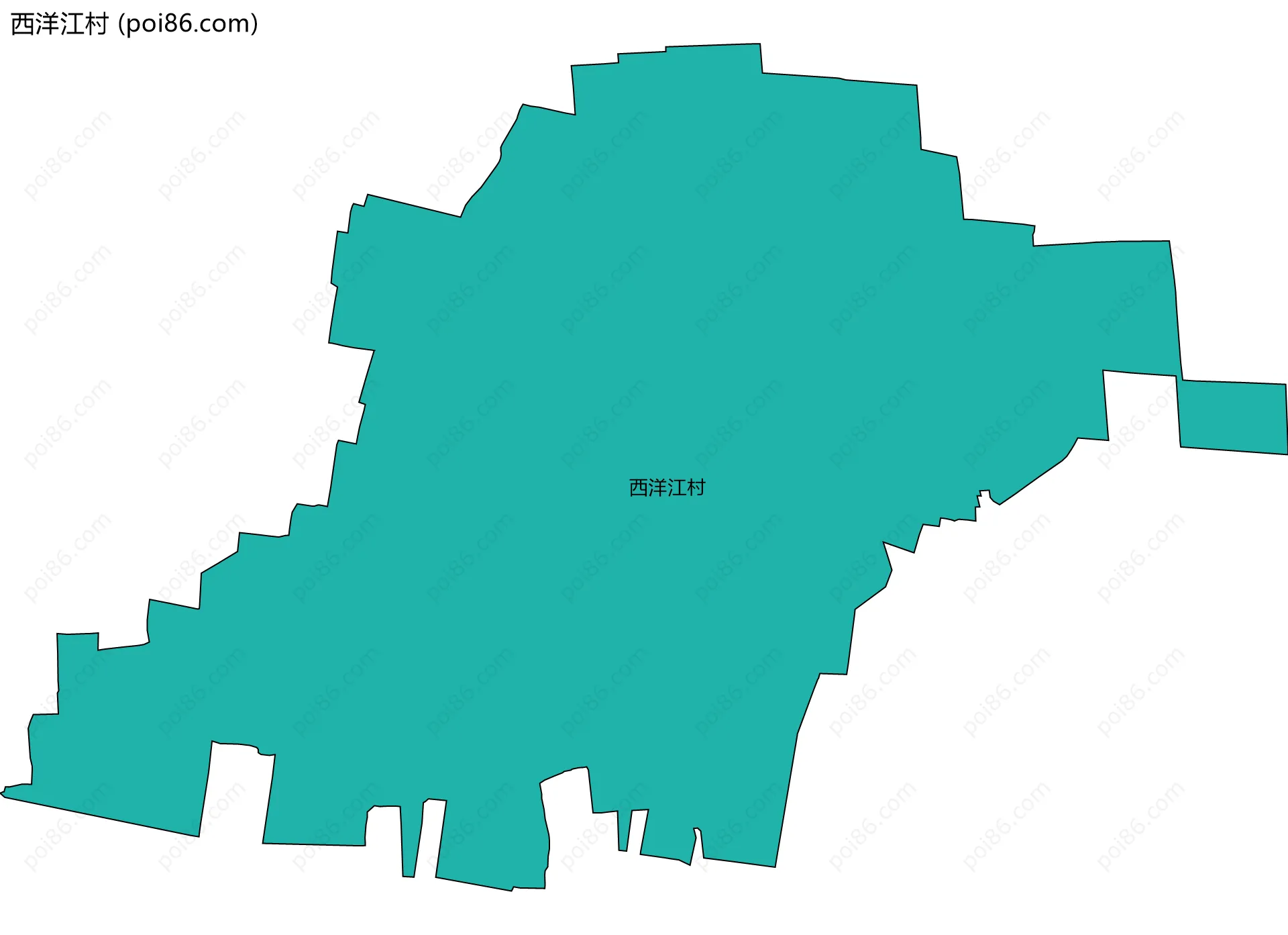 西洋江村边界地图