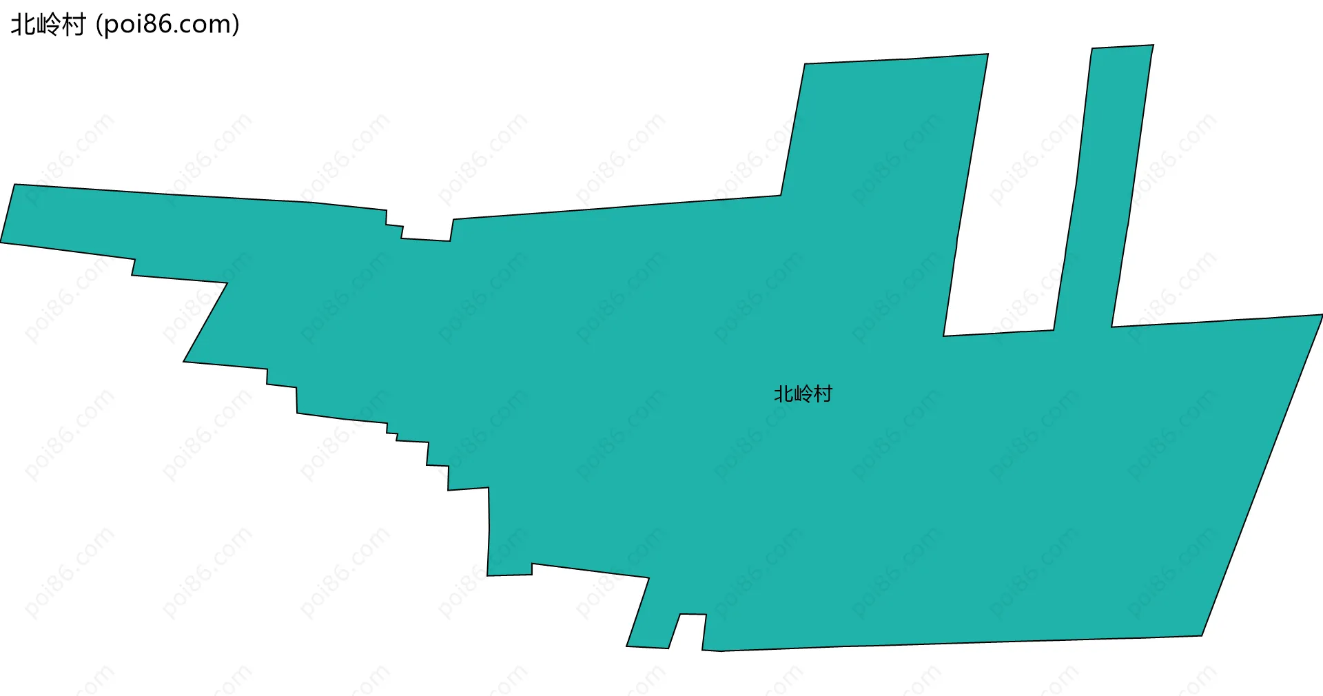 北岭村边界地图