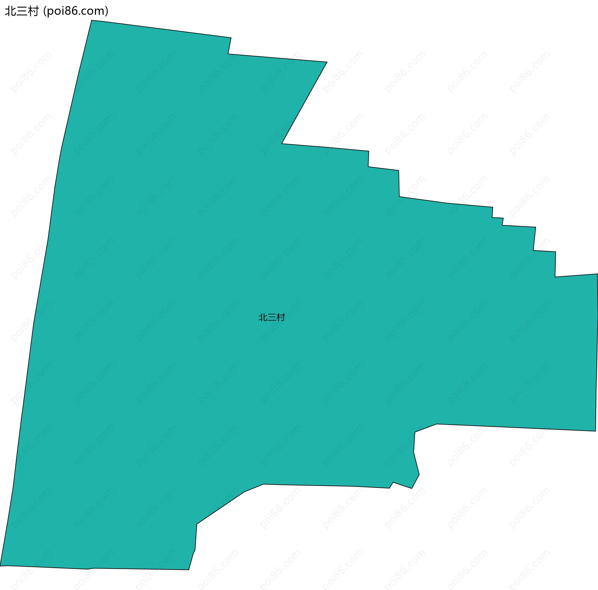 北三村边界地图