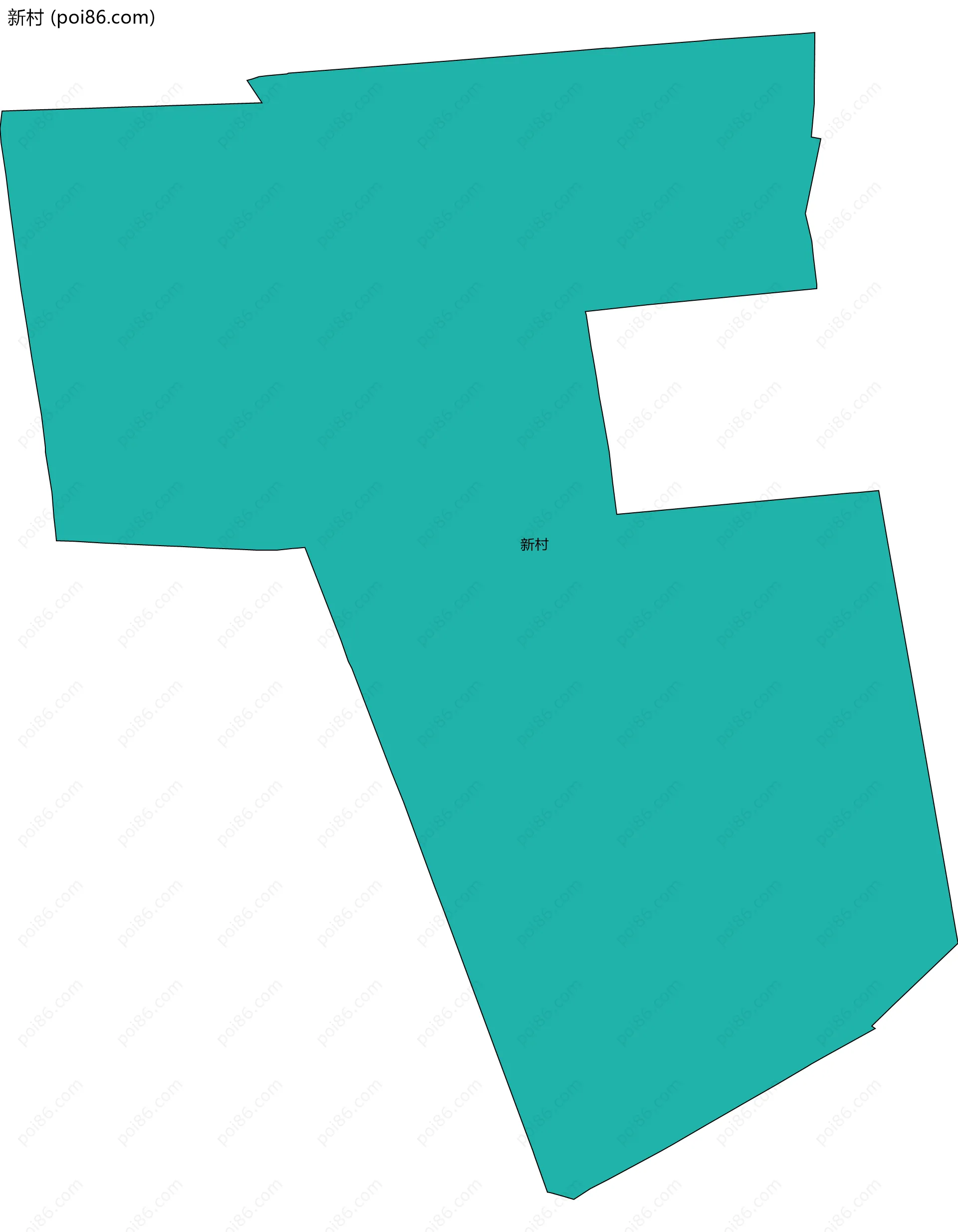 新村边界地图